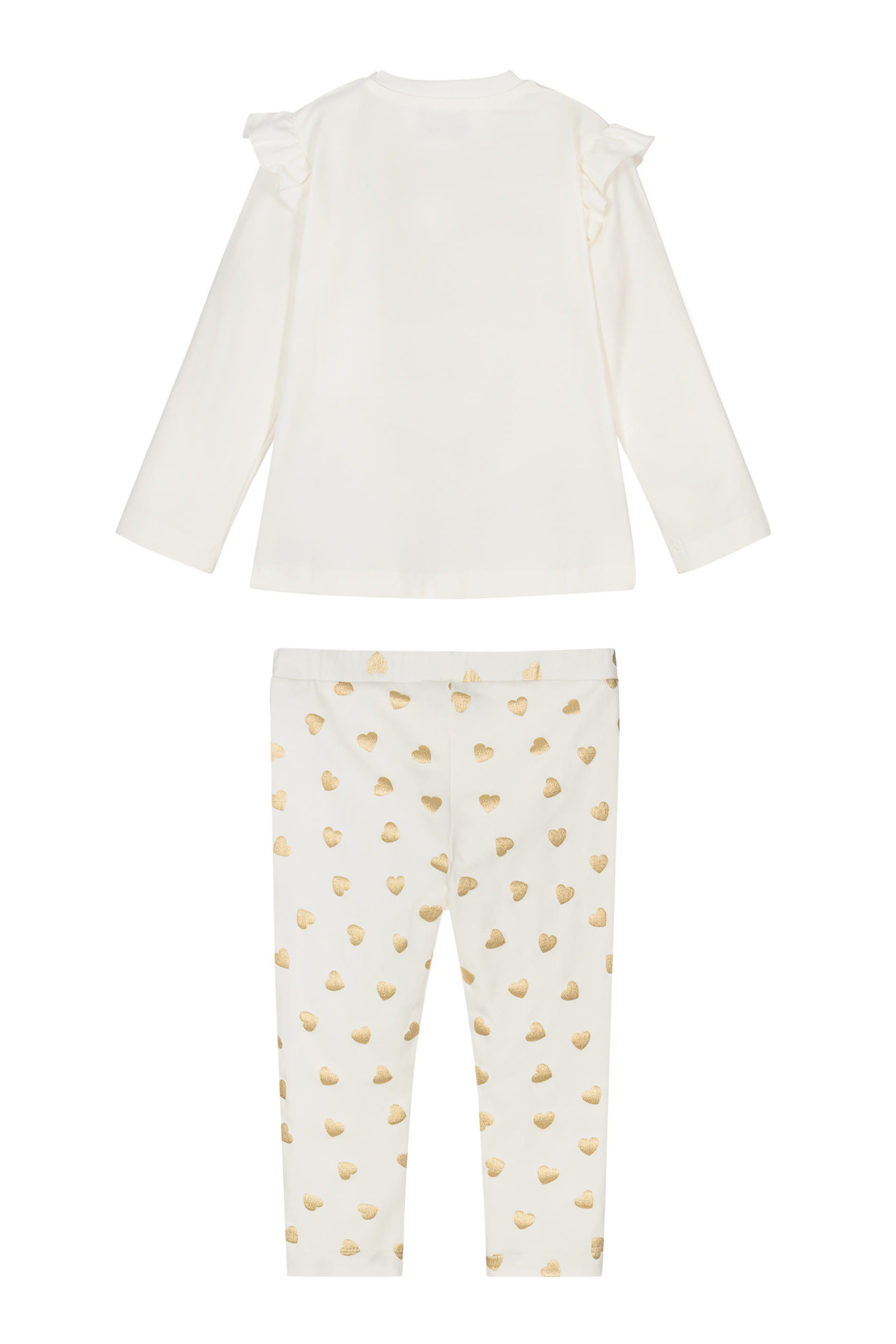 Kids Teddy Bear-Motif T-Shirt and Leggings Set