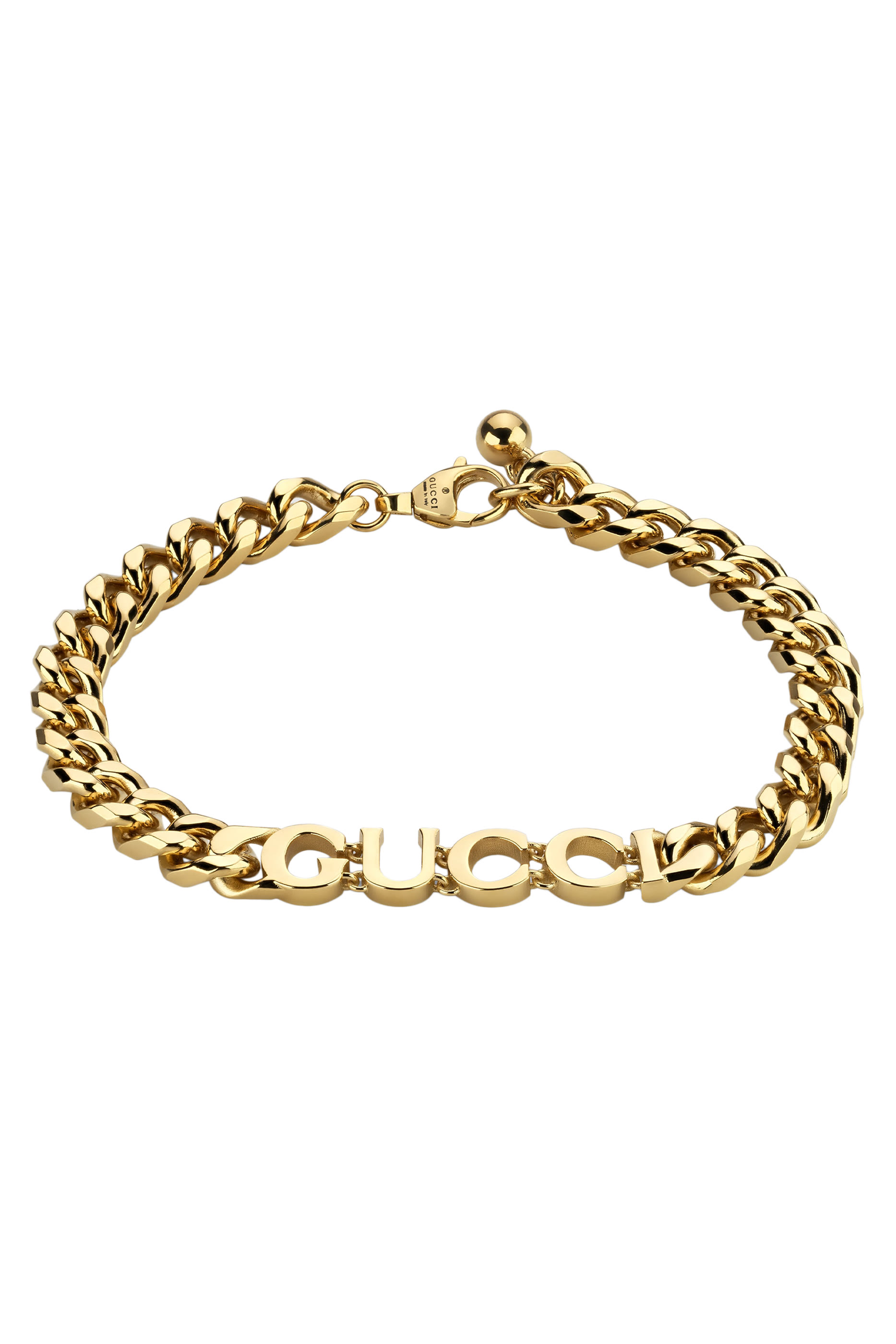 Chain Brcelet with Gucci Script