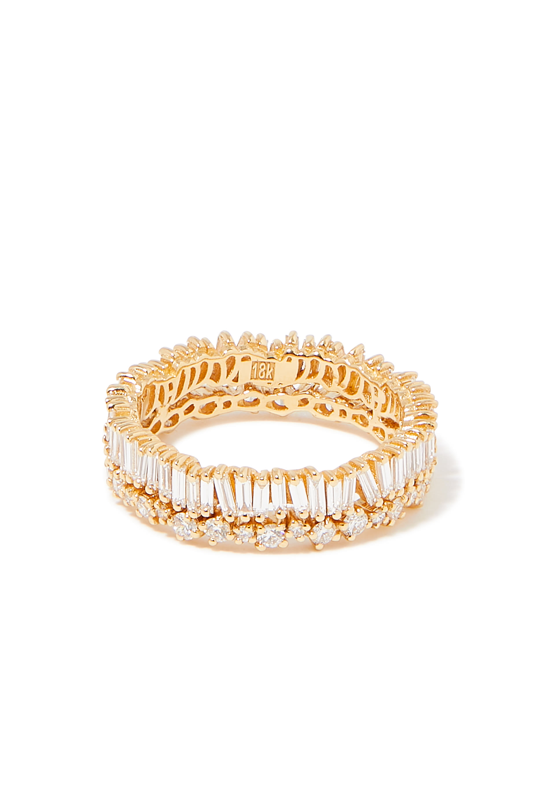 Shimmer Alaia Eternity Band, 18K Yellow Gold & Diamonds