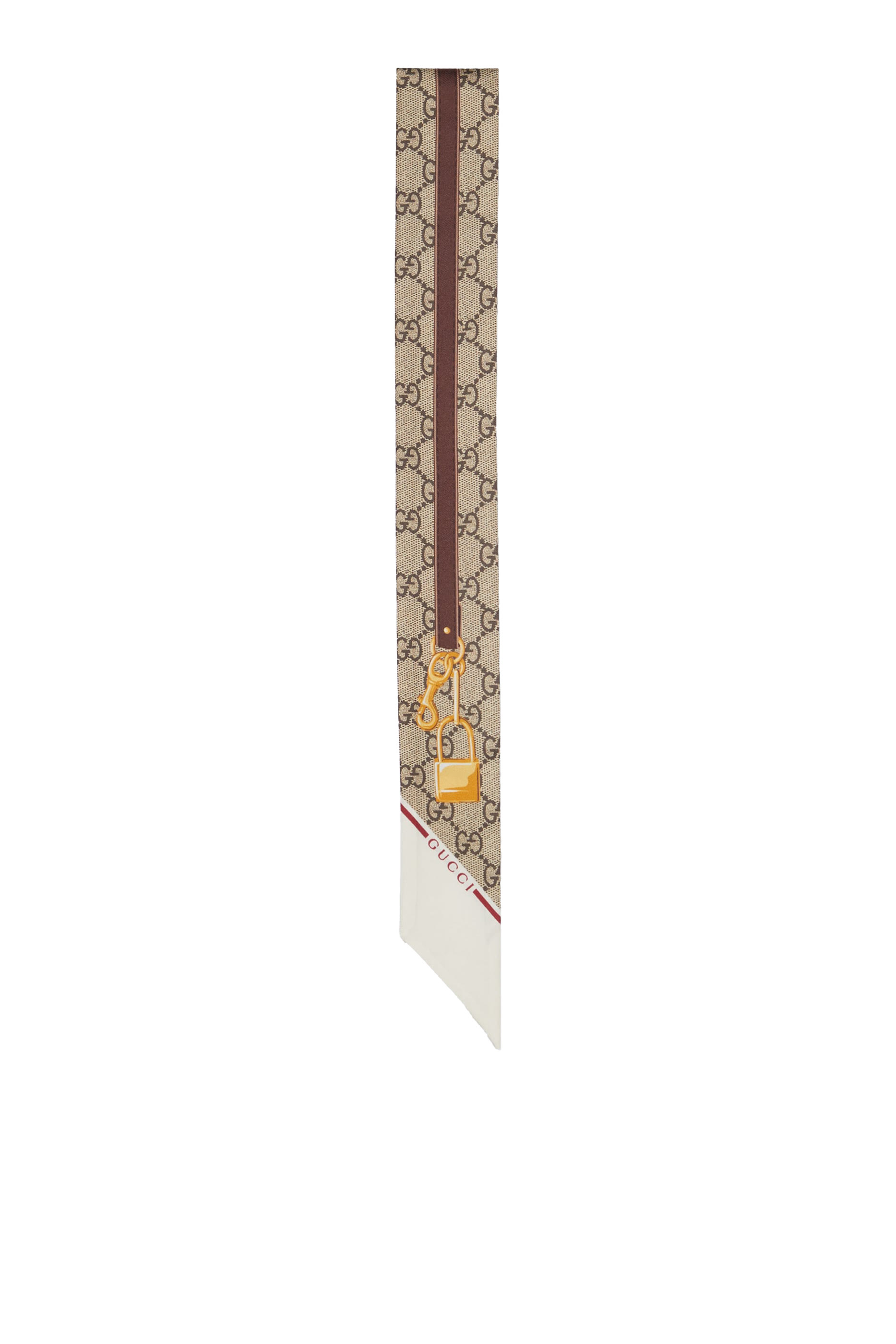 GG Valigeria Print Silk Neck Bow