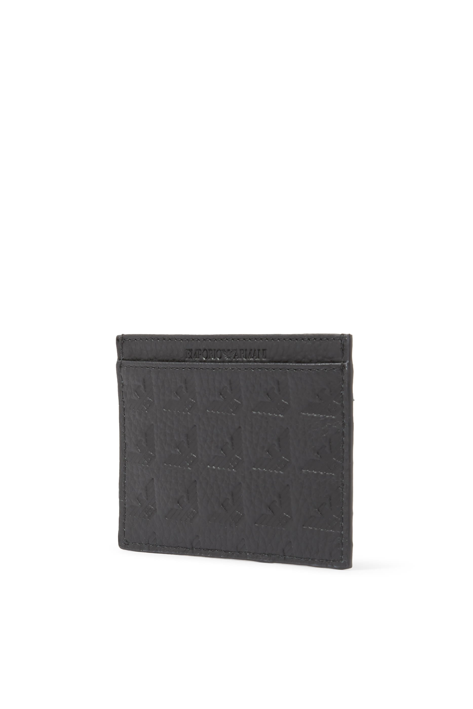All-Over Embossed Eagle Leather Card Holder