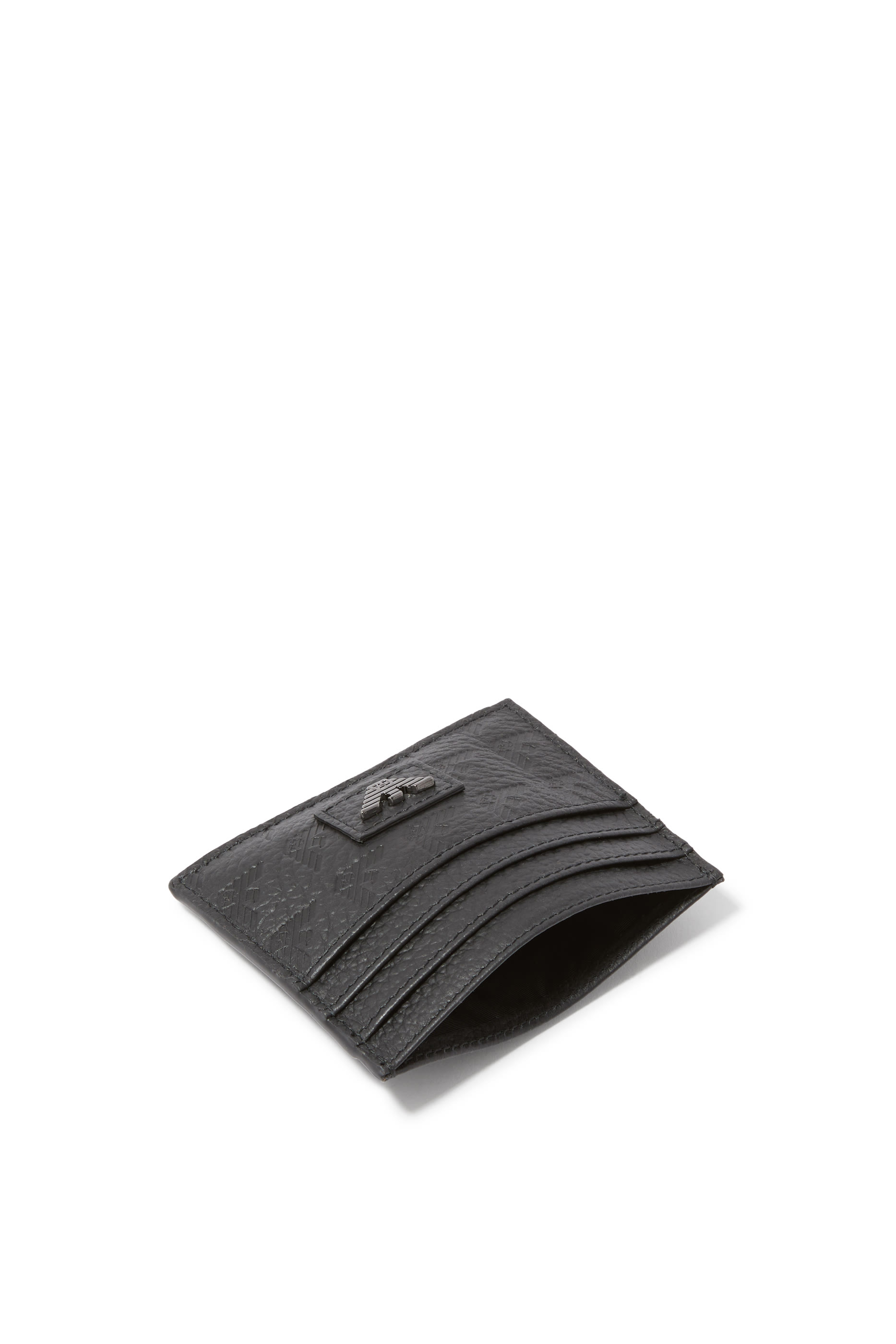 All-Over Embossed Eagle Leather Card Holder