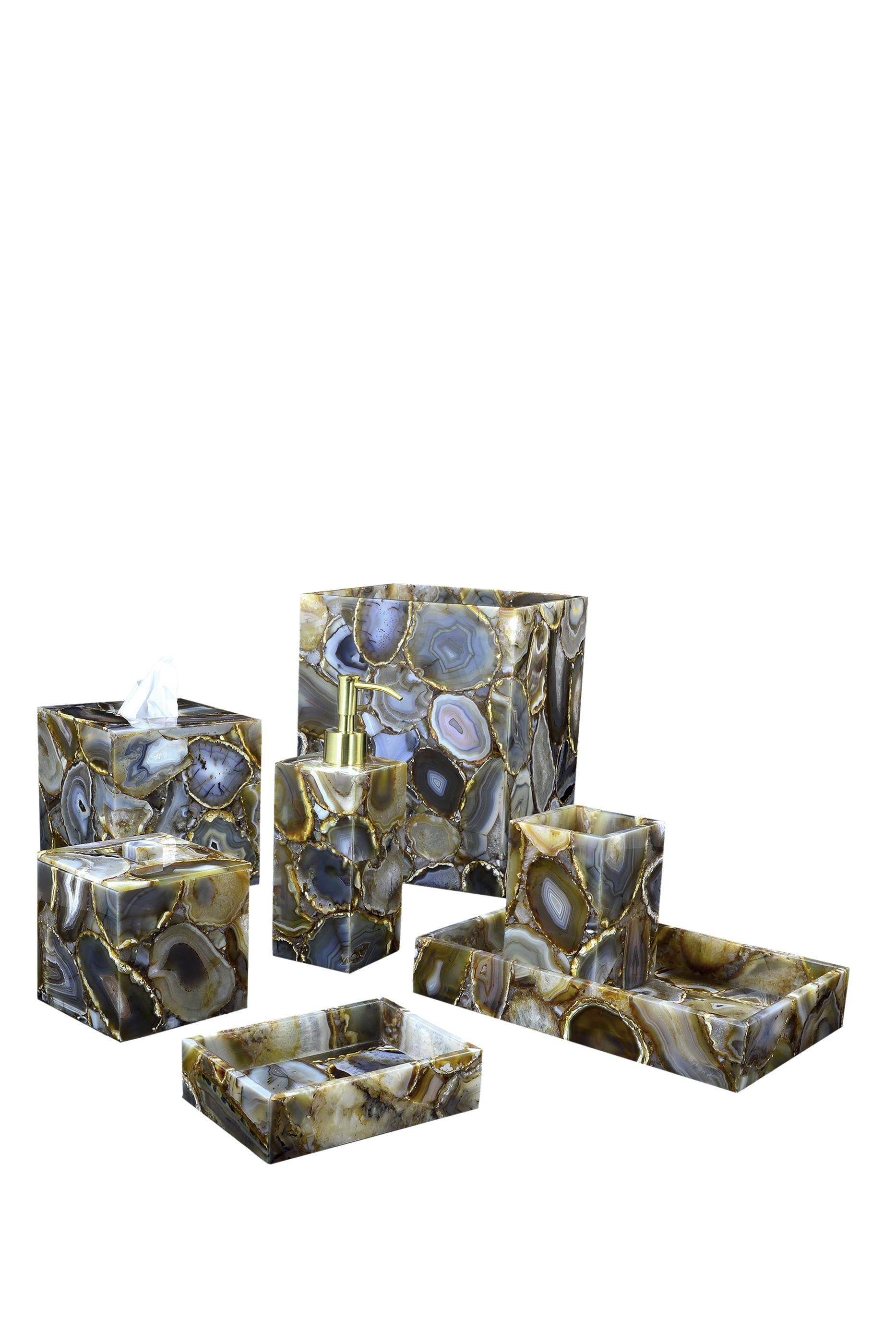 Semi Precious Agate Soap Dish