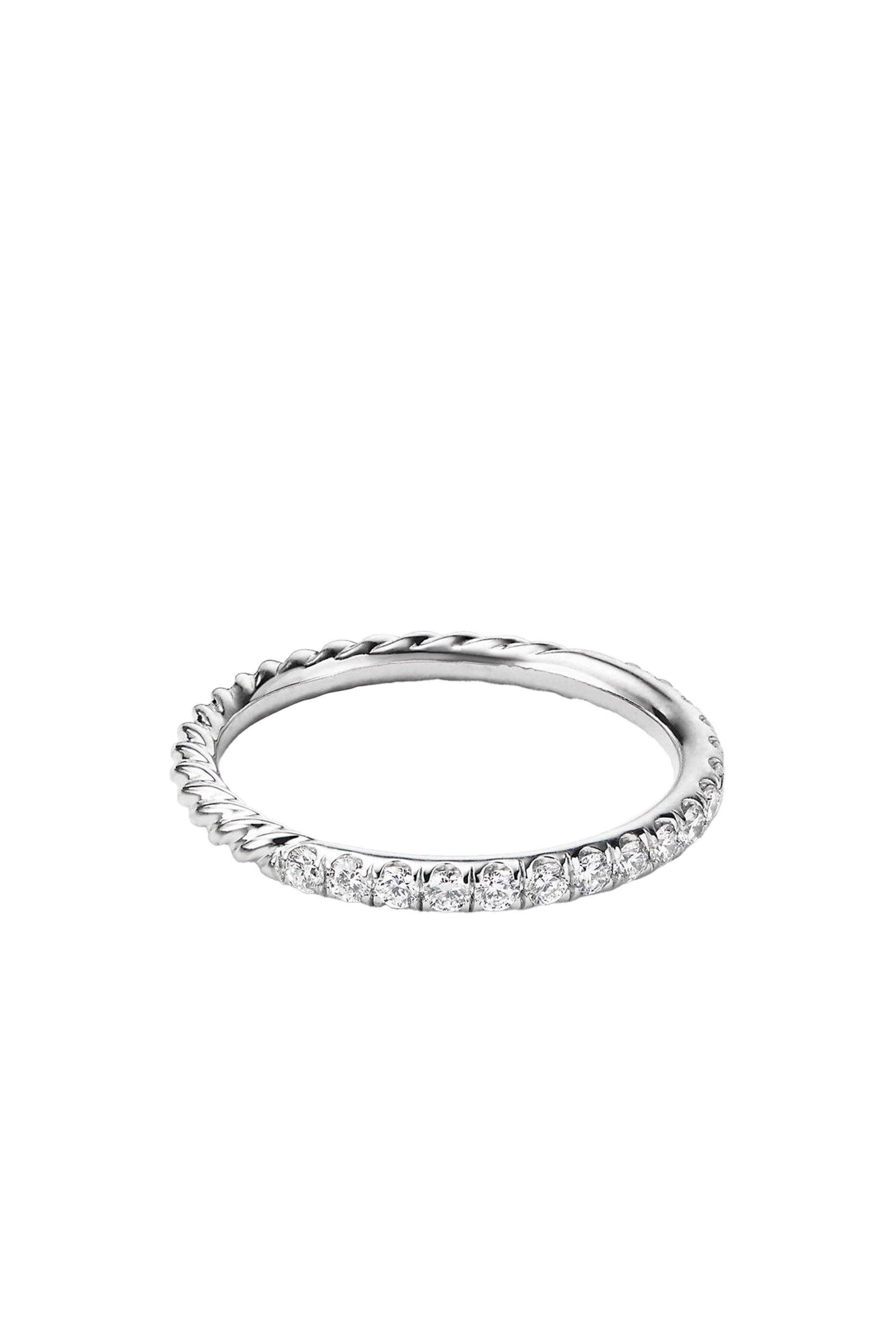 Cable Collectibles Stack Ring, 18k White Gold & Diamonds