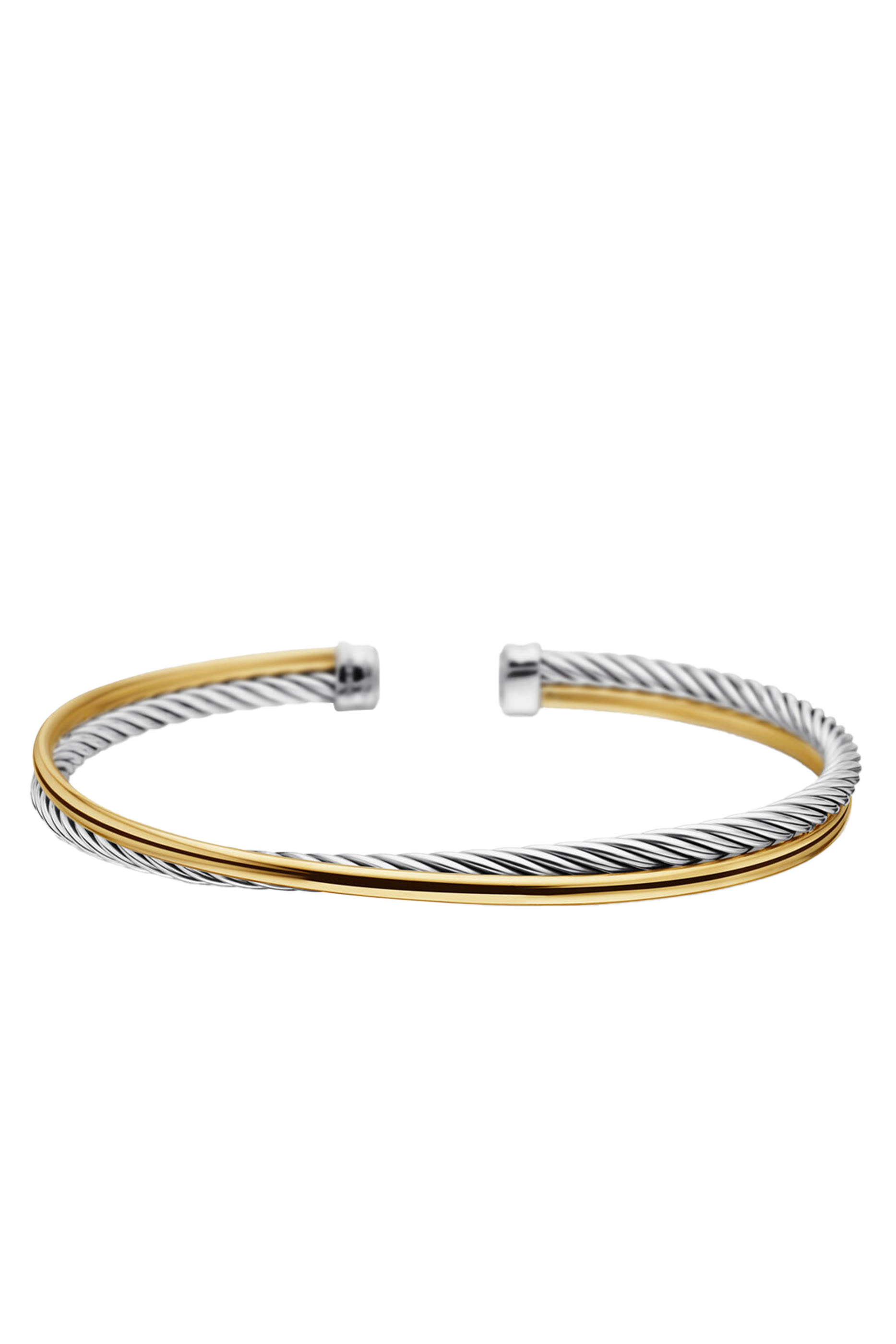 Sterling Silver & 18K Yellow Gold Crossover Bracelet