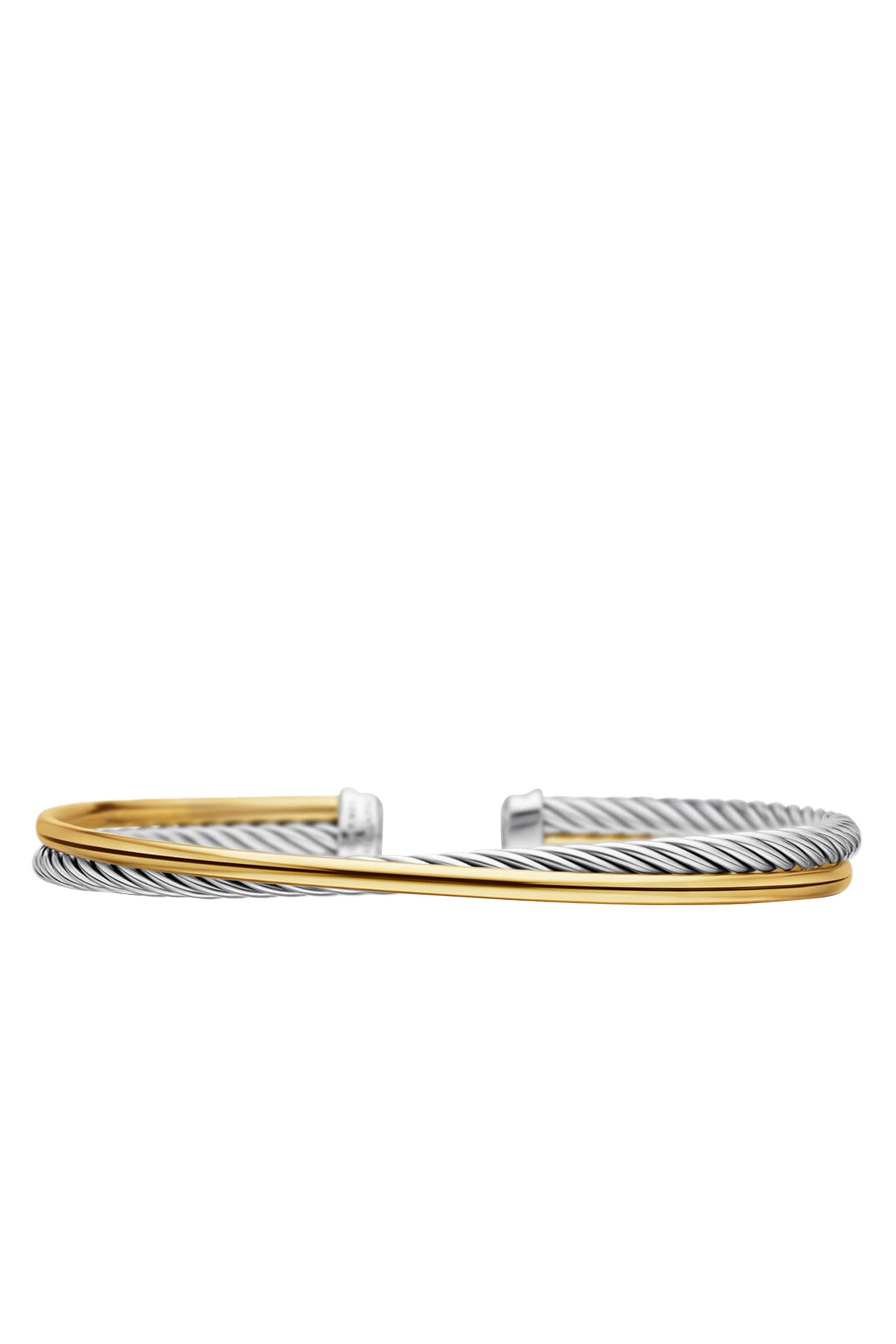 Sterling Silver & 18K Yellow Gold Crossover Bracelet