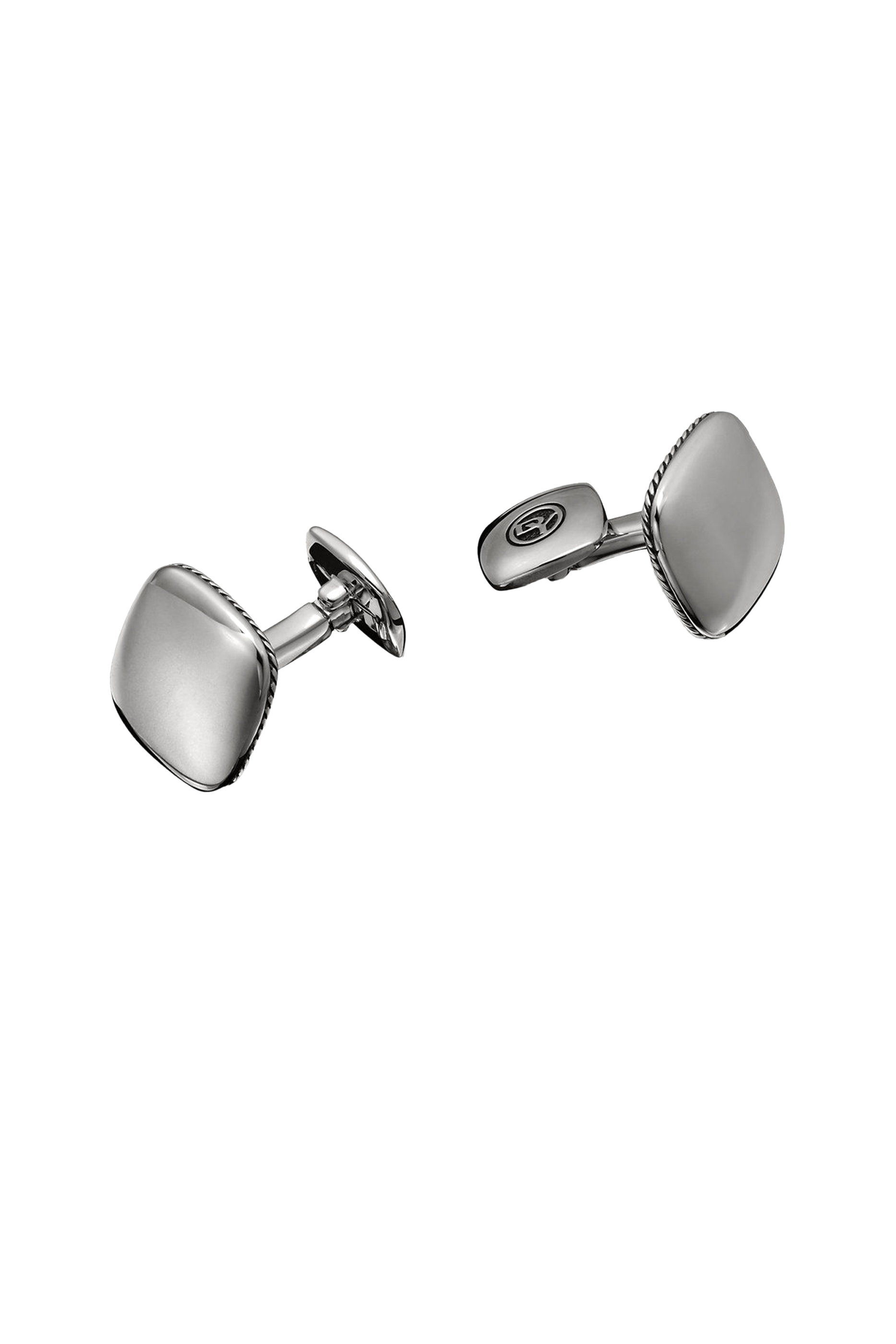 Streamline® Cushion Cufflinks, Sterling Silver & Onyx