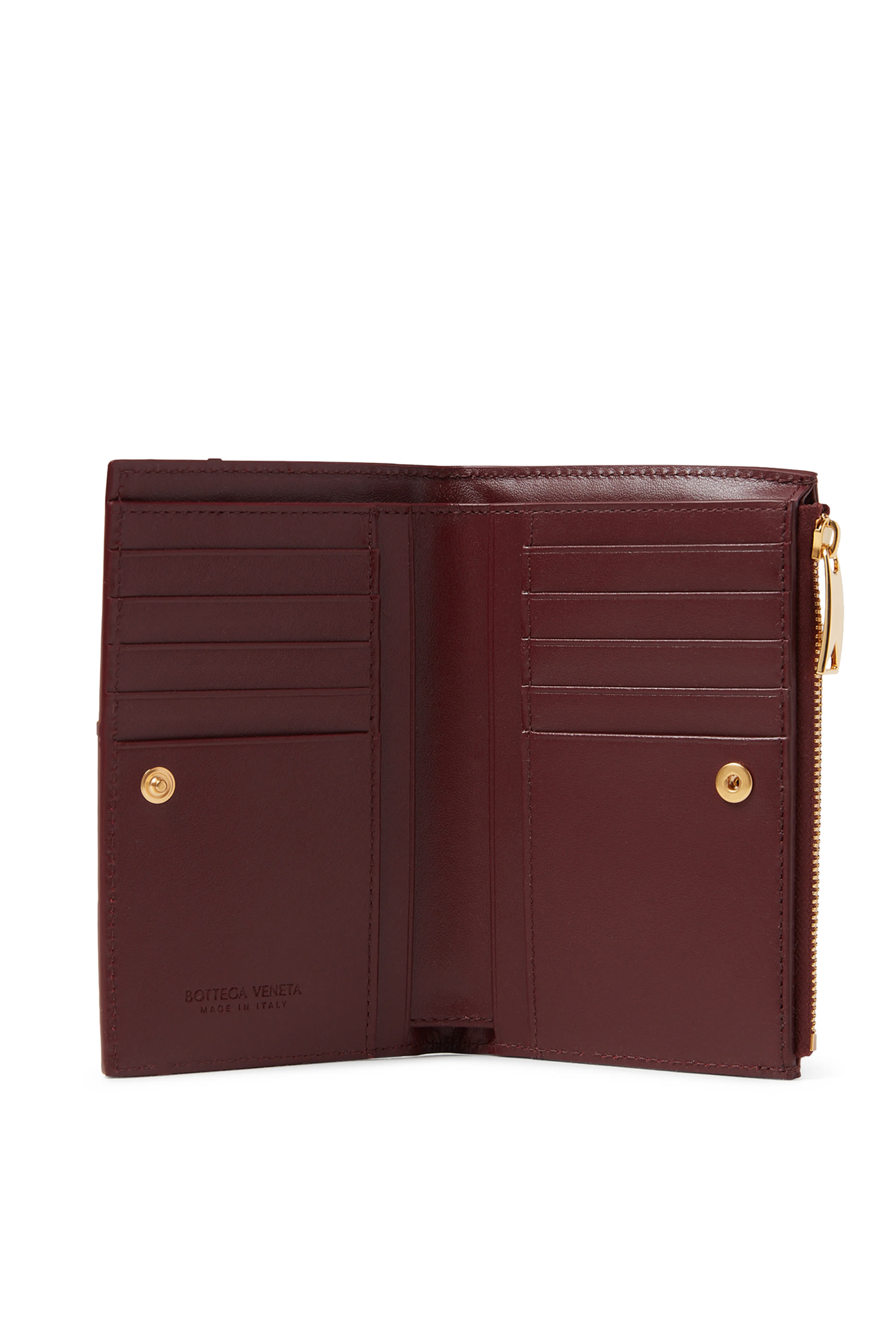 Medium Intrecciato Bi-Fold Zip Wallet