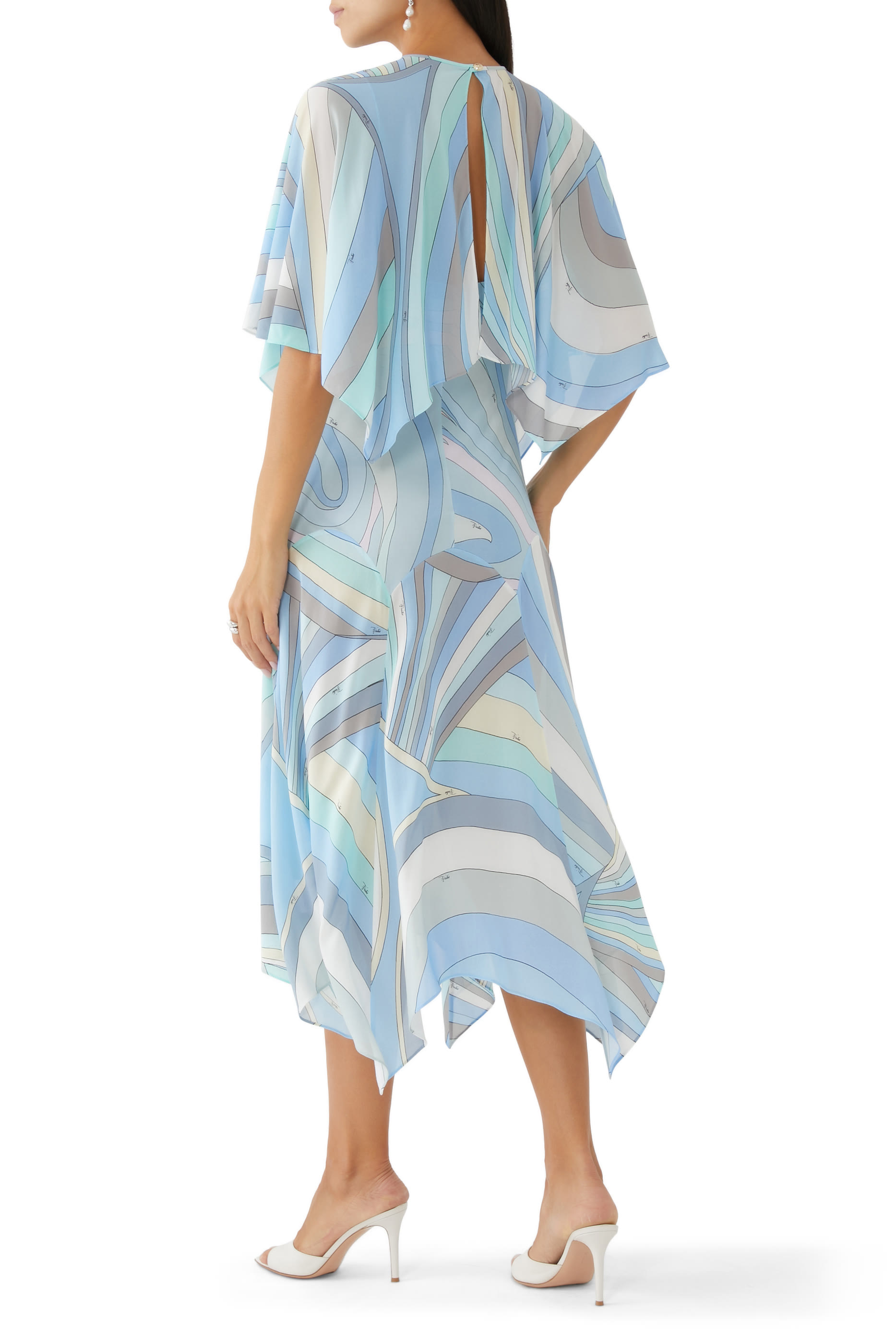 Iride-Print Layered Dress