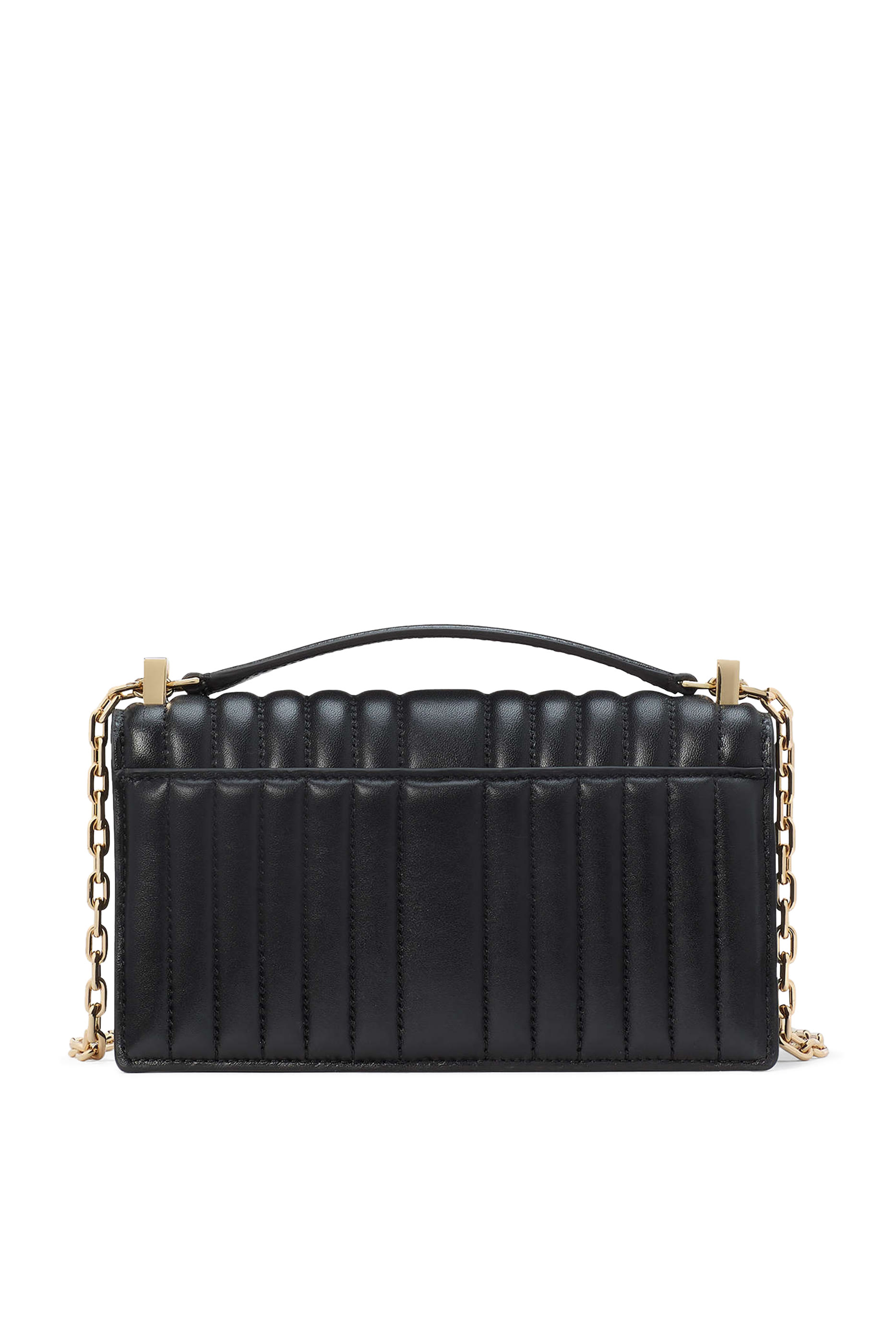 Deco Quilted Leather Mini Flap Chain Crossbody Bag