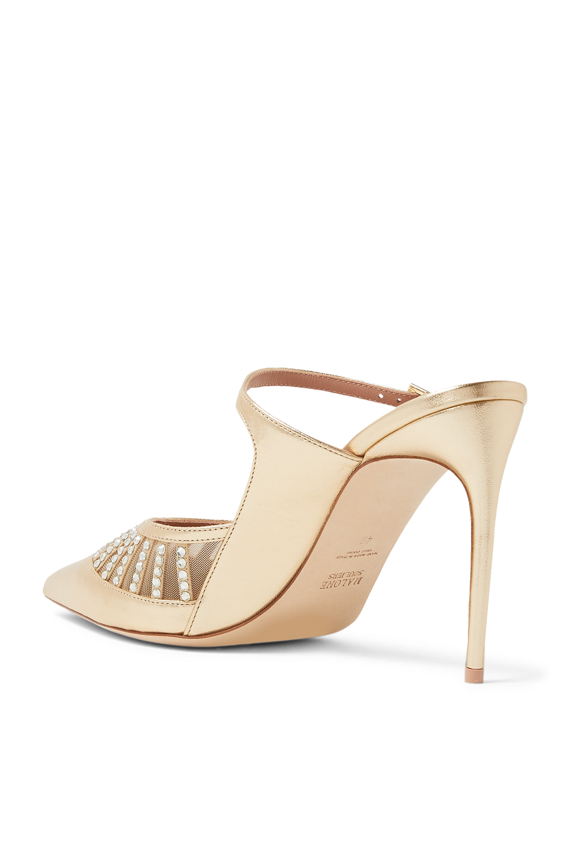 Bardot 90 Leather Heeled Mules