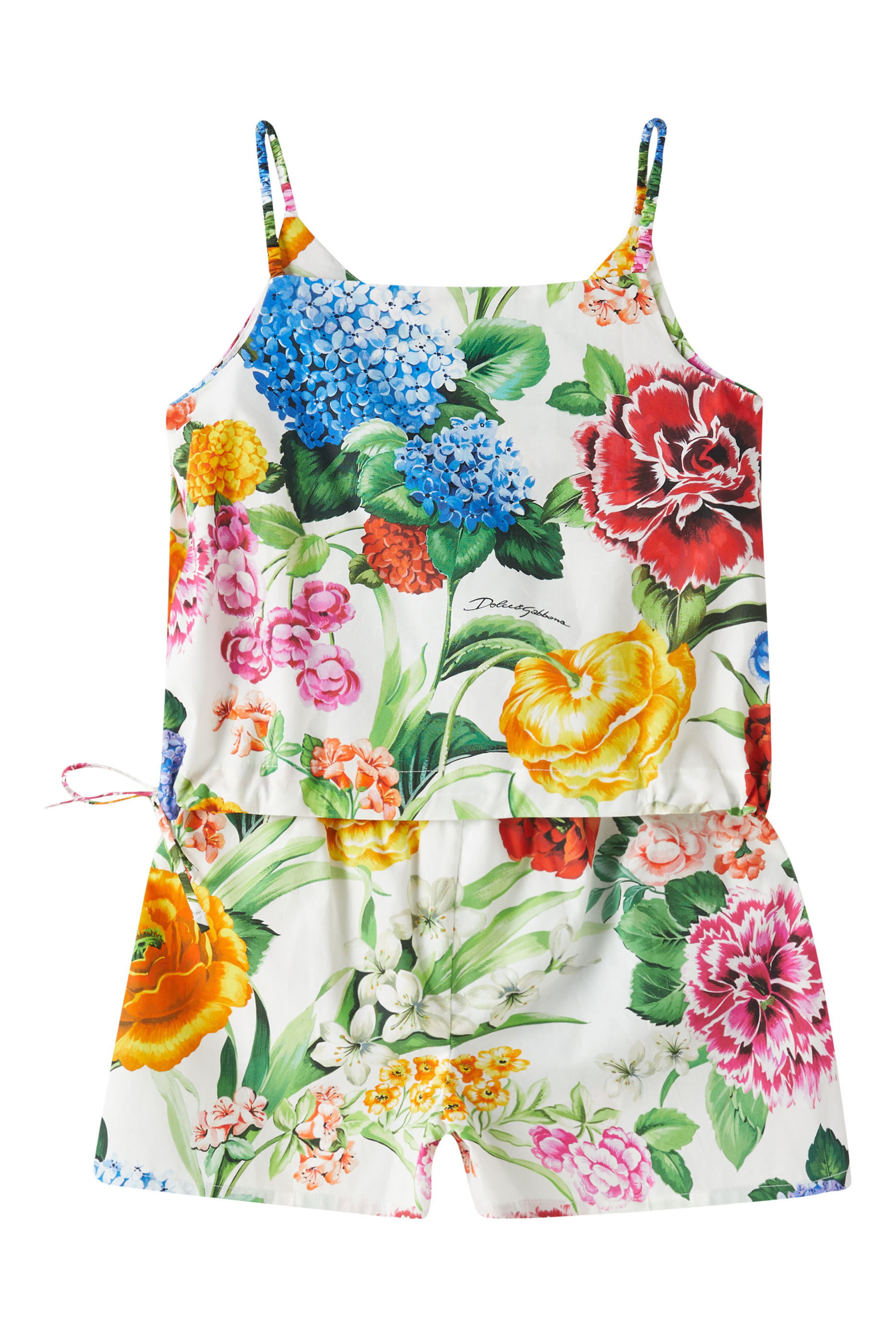 Kids Floral Print Top and Shorts Set 
