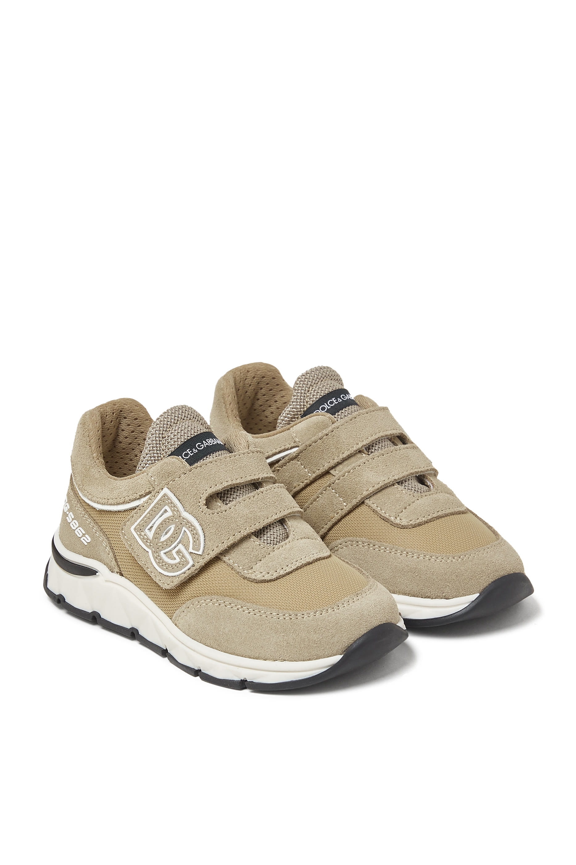 Kids DG Logo Leather Sneakers 