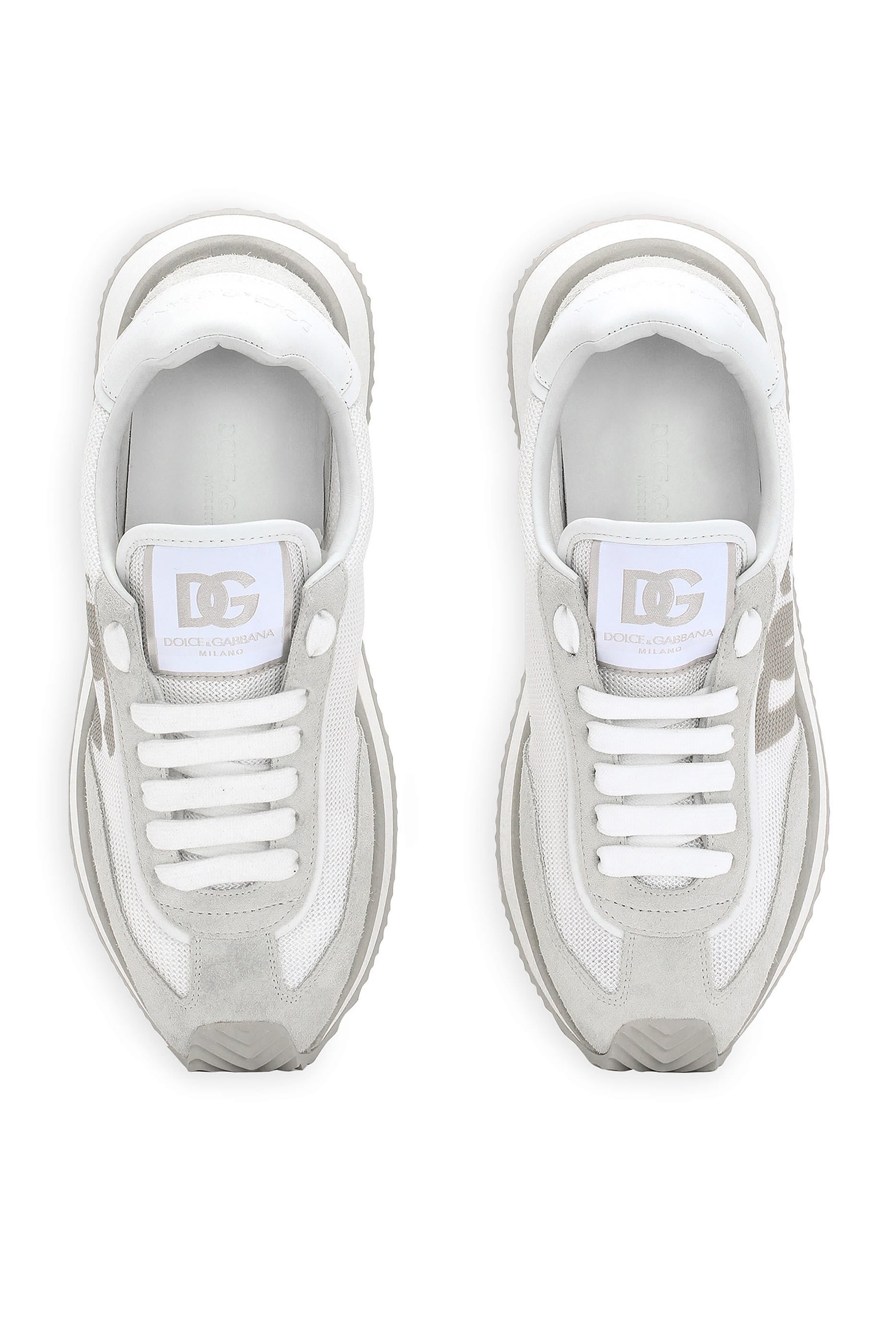 Mixed-Material Cushion Sneakers