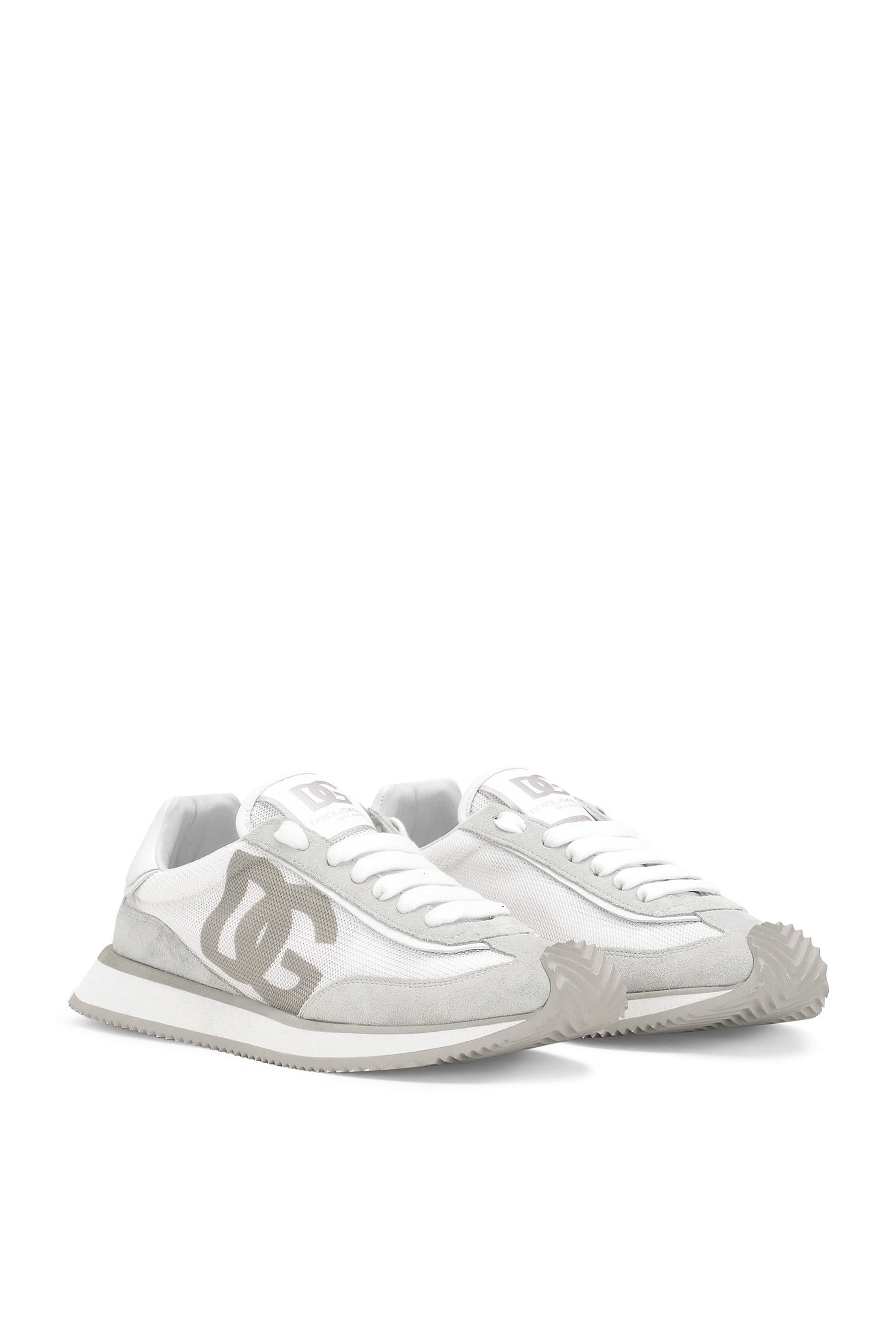  Mixed-Material Cushion Sneakers