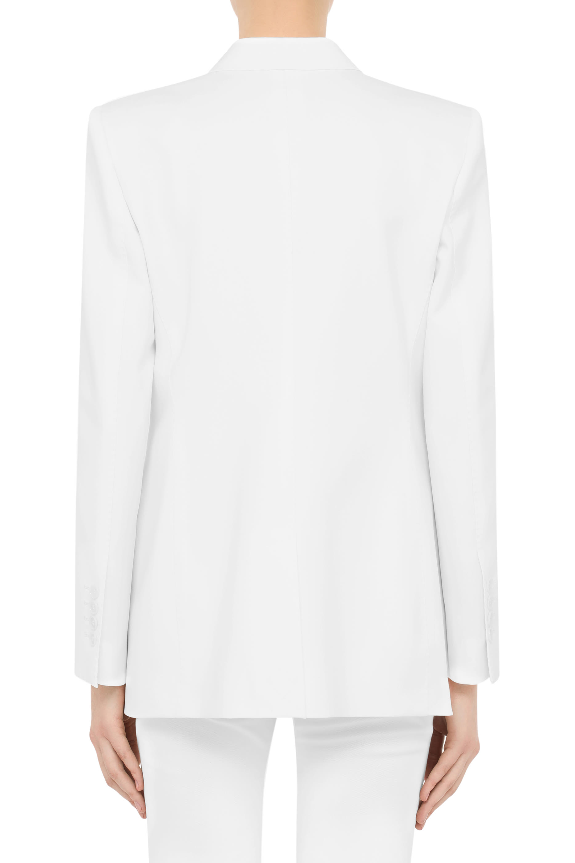 Single-Breasted Woolen Turlington Blazer