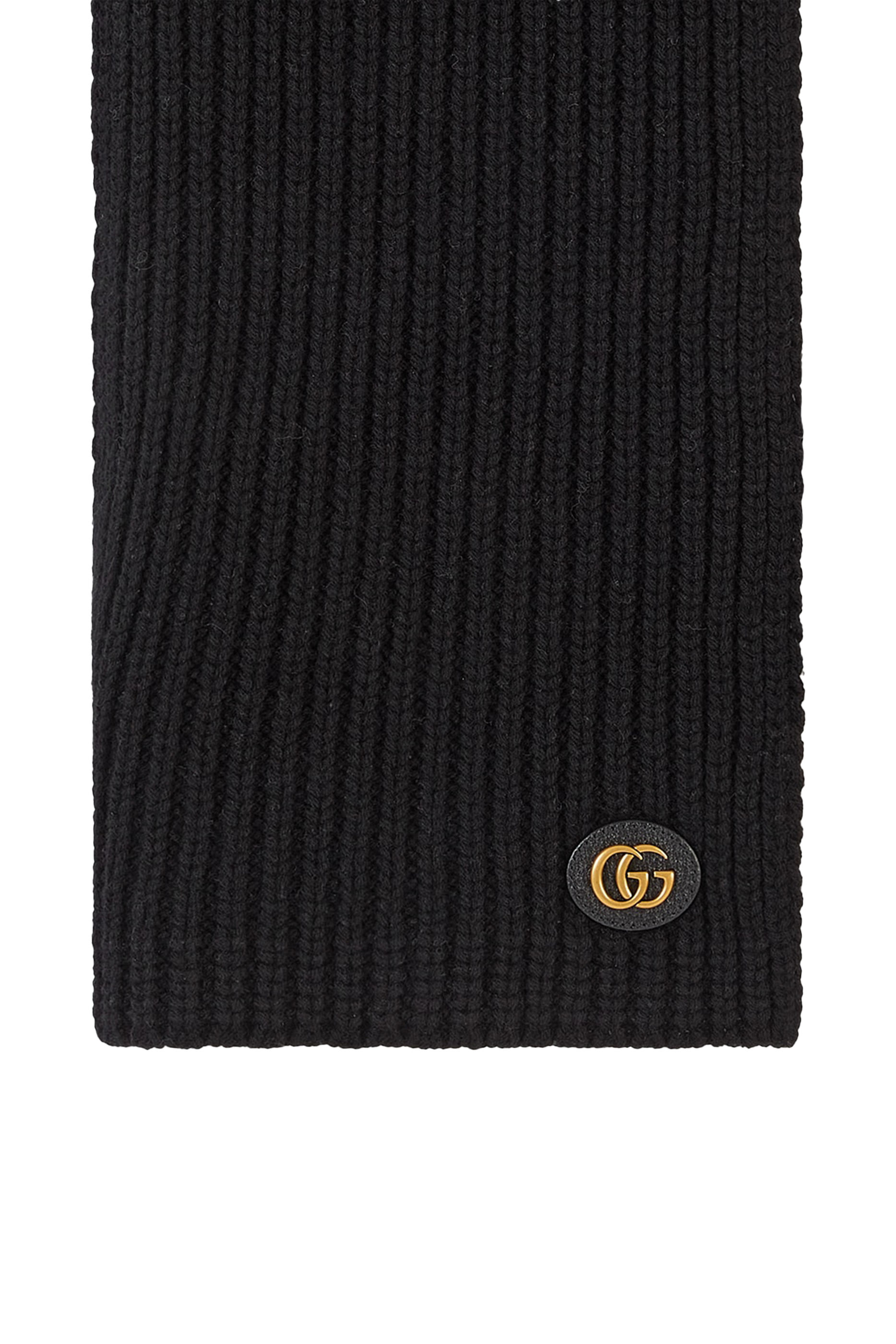 Wool Cashmere Scarf with Double G Logo