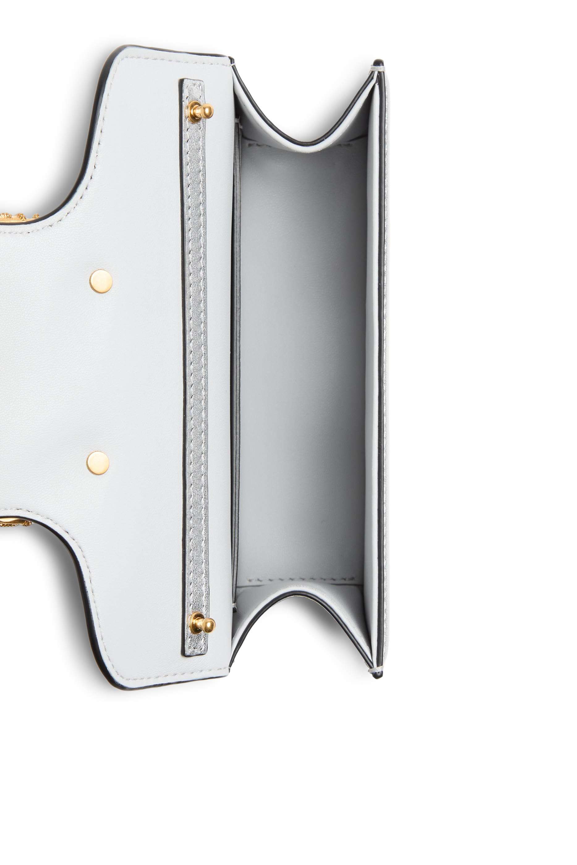 Locò Small Shoulder Bag in Laminated Calfskin with Jewel Logo