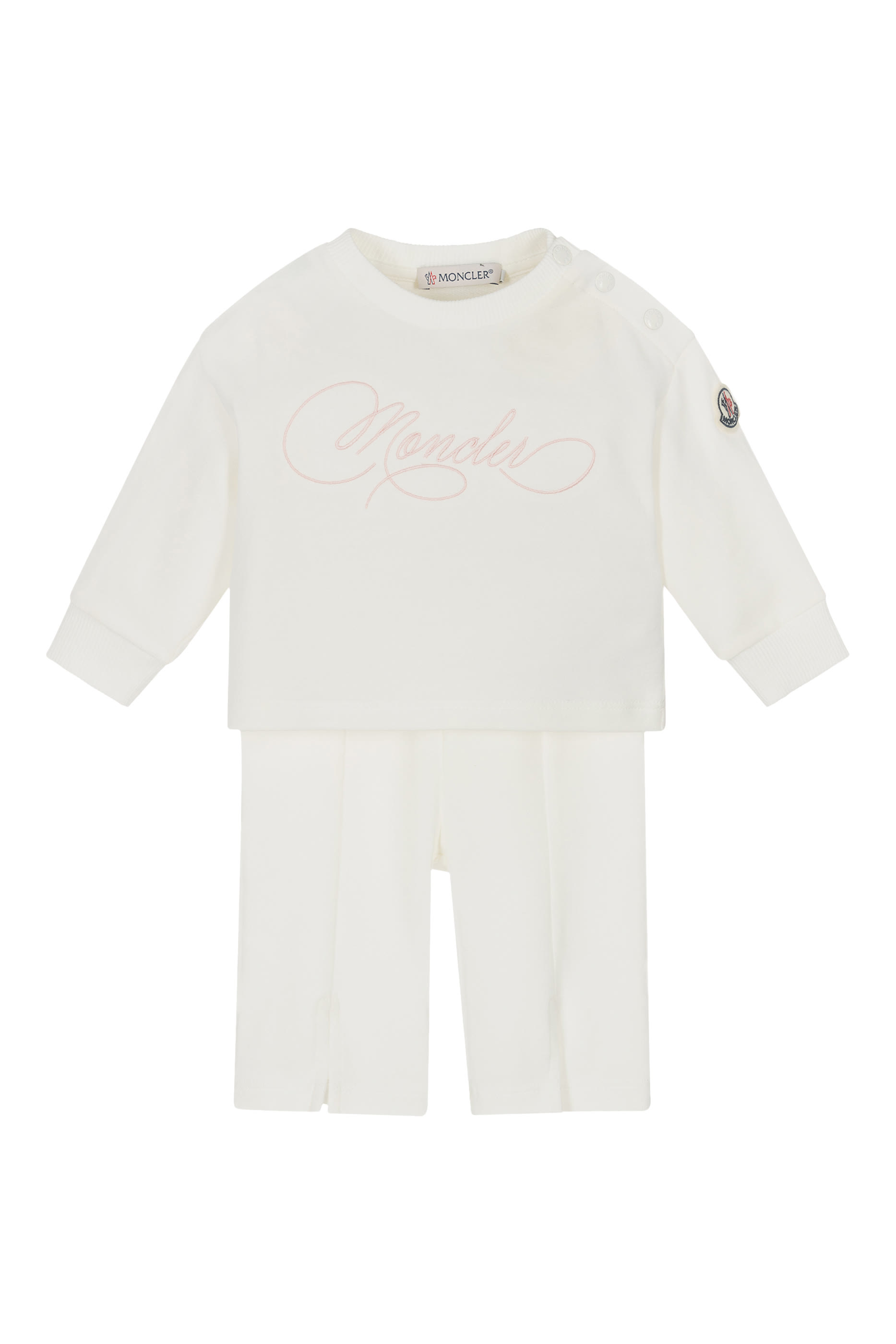 Kids Embroidered Cursive Logo Cotton Set