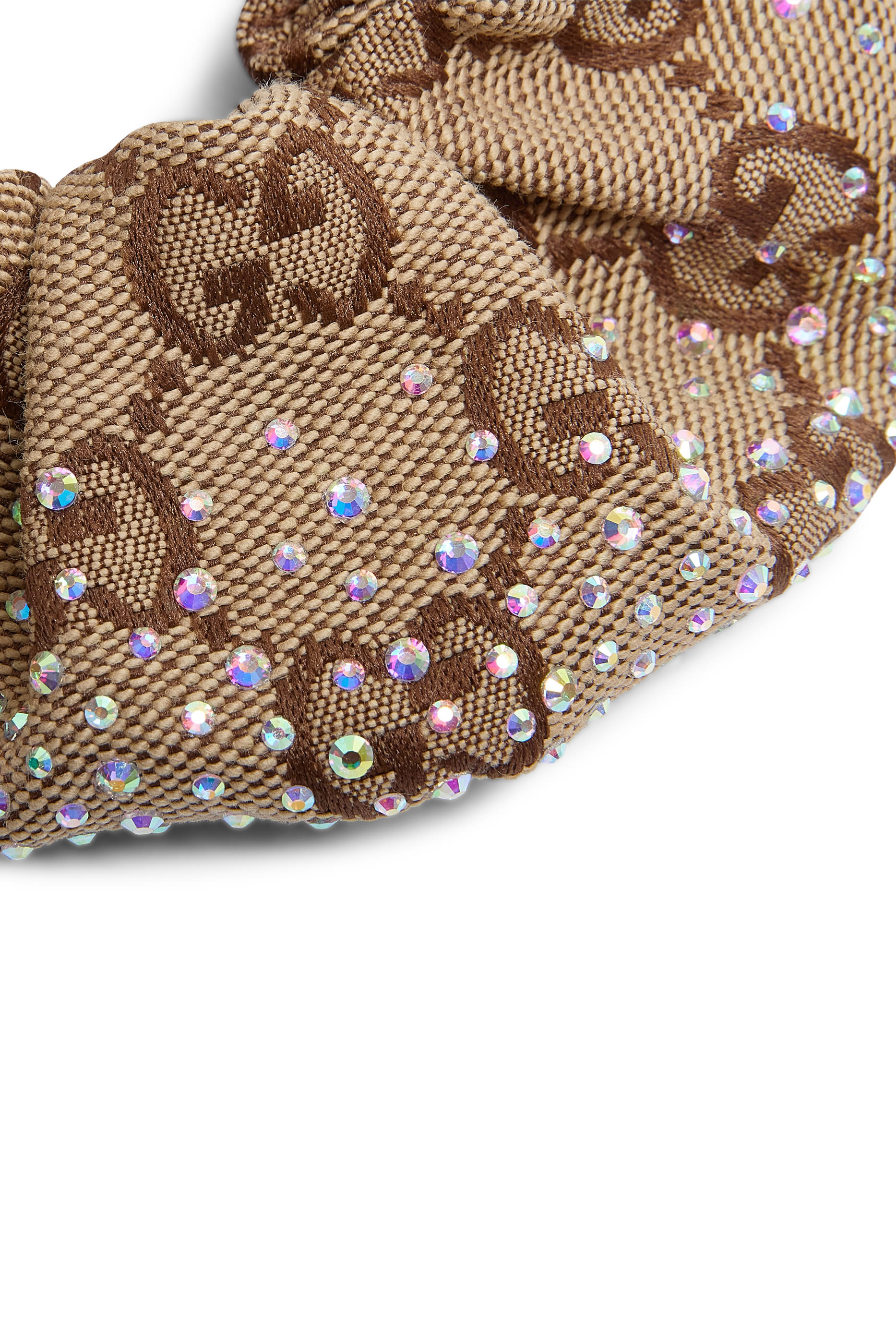  GG Canvas Scrunchie with Crystals