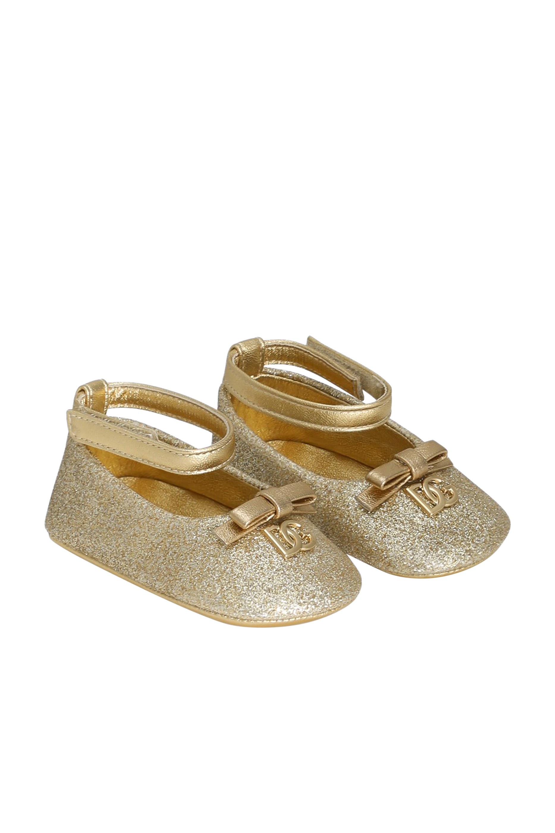 Kids Glittery Fabric Ballet Flats