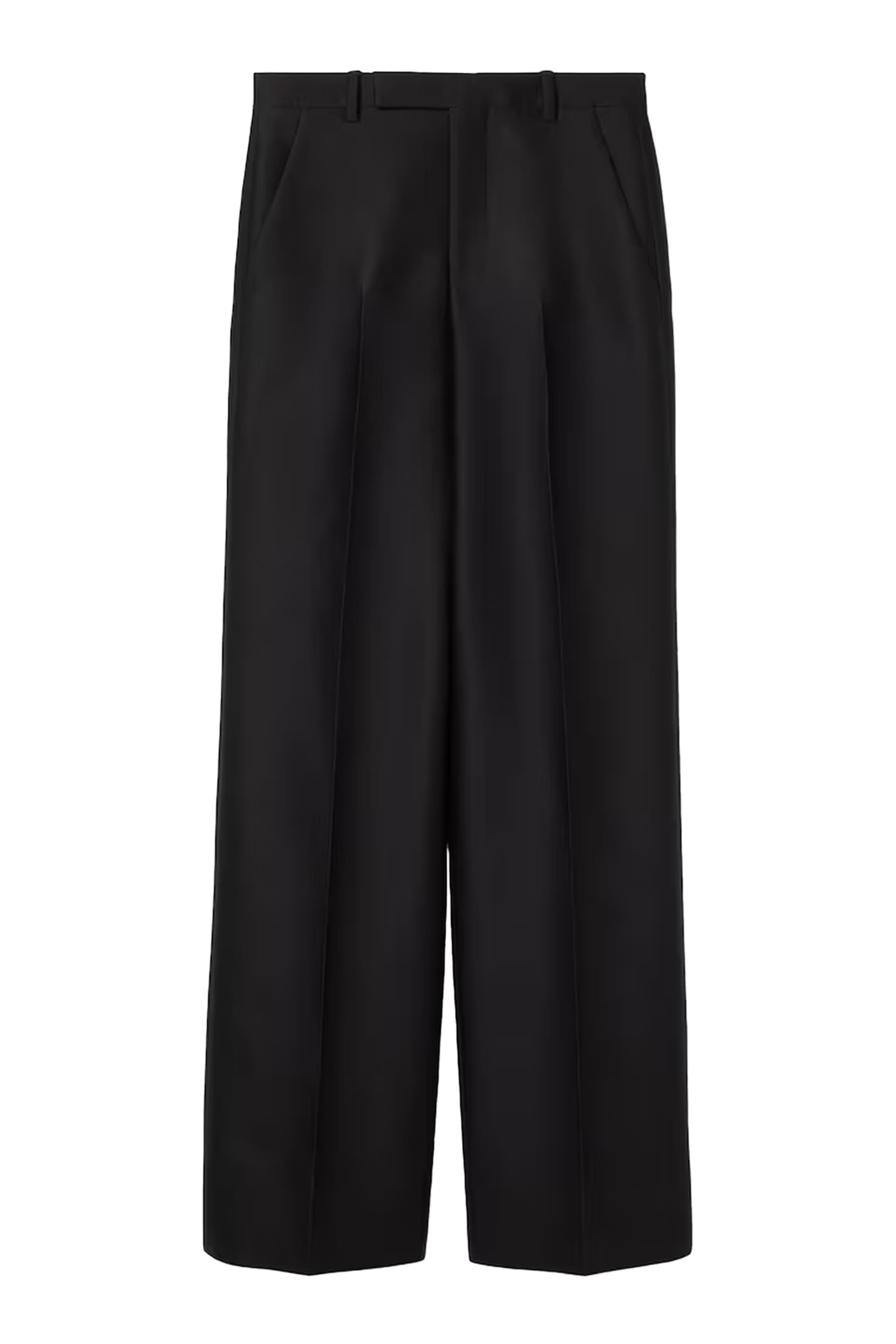 Embroidered Wool Silk Gabardine Pants