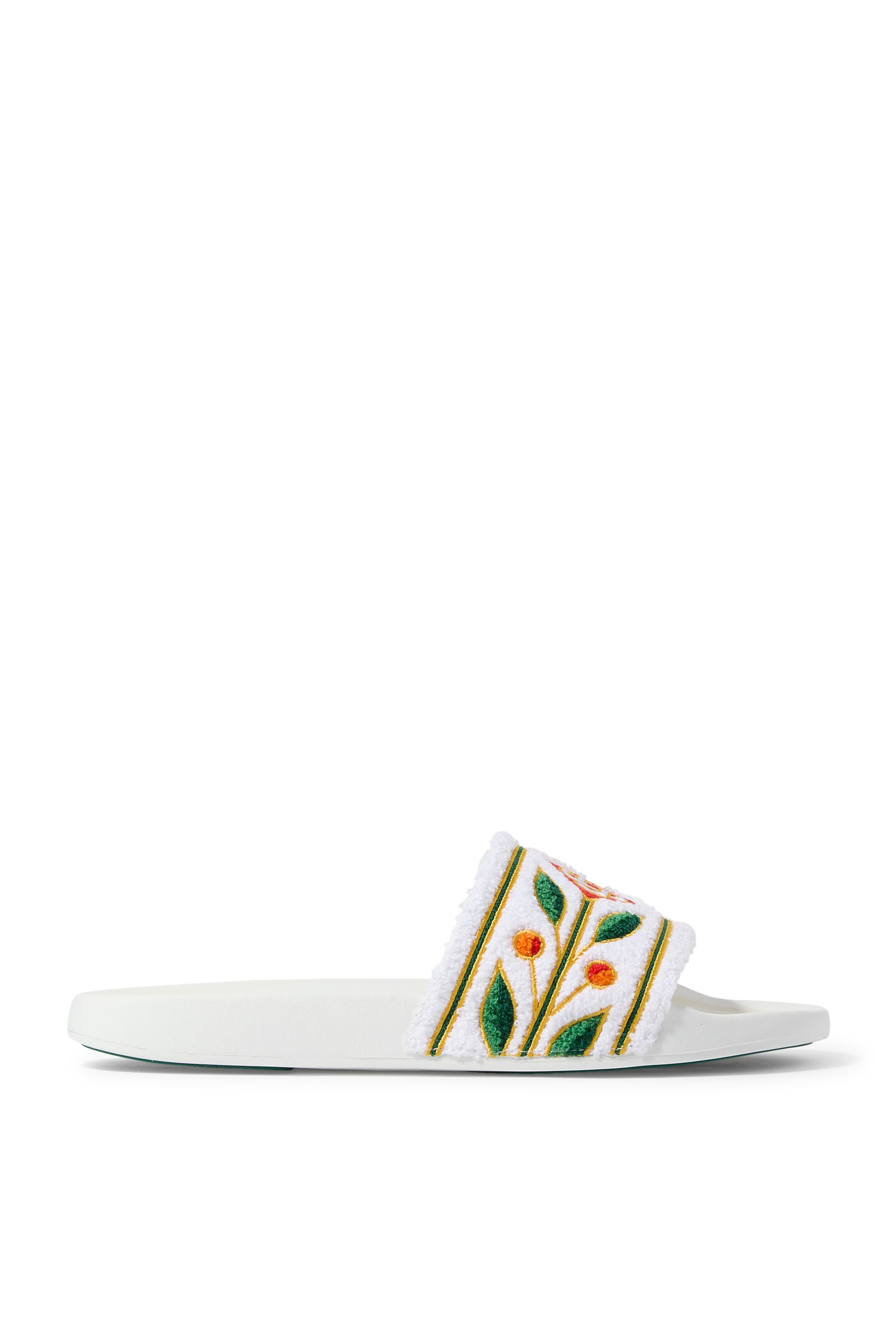 Embroidered Terry Sliders