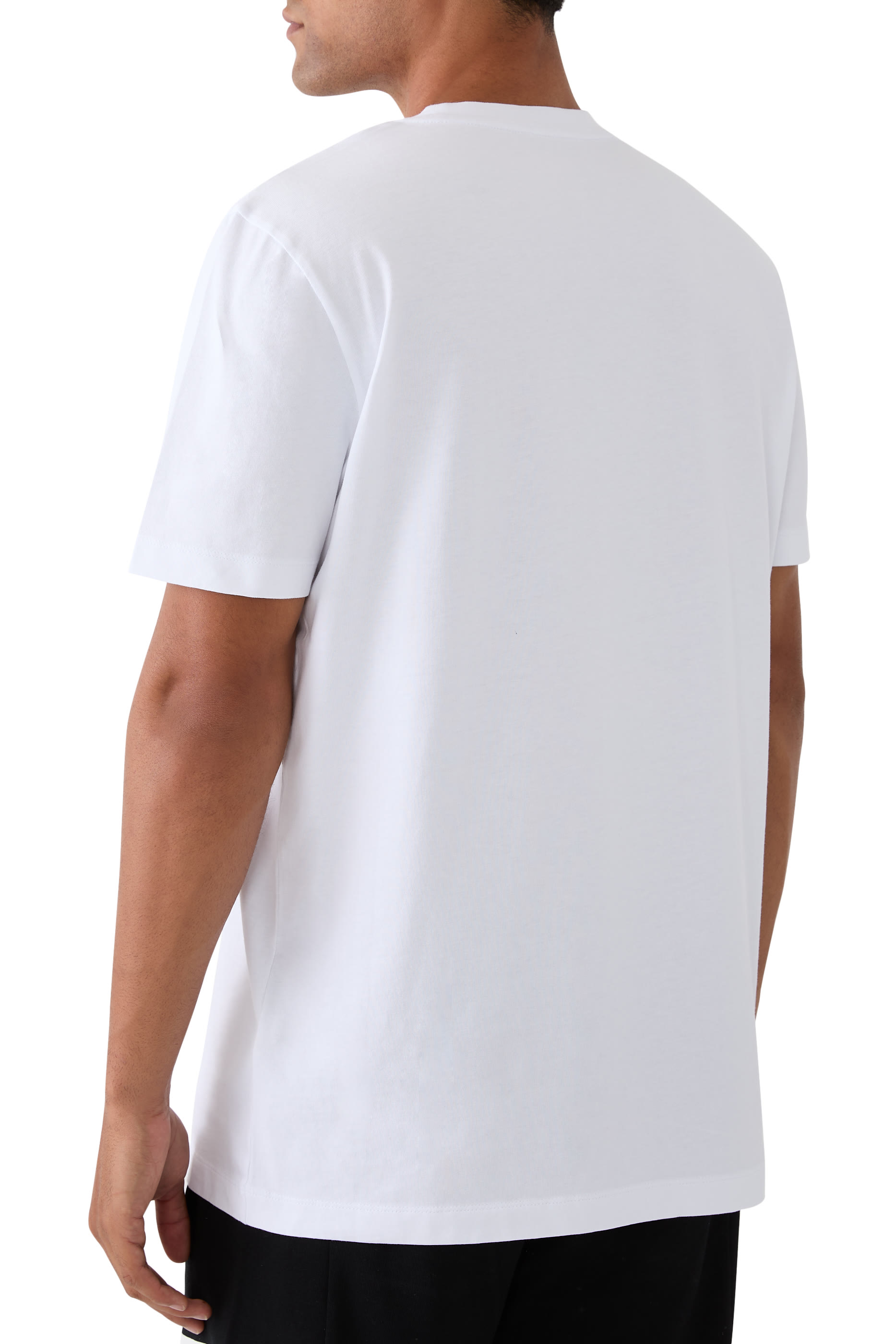 Flocked Logo Cotton T-Shirt