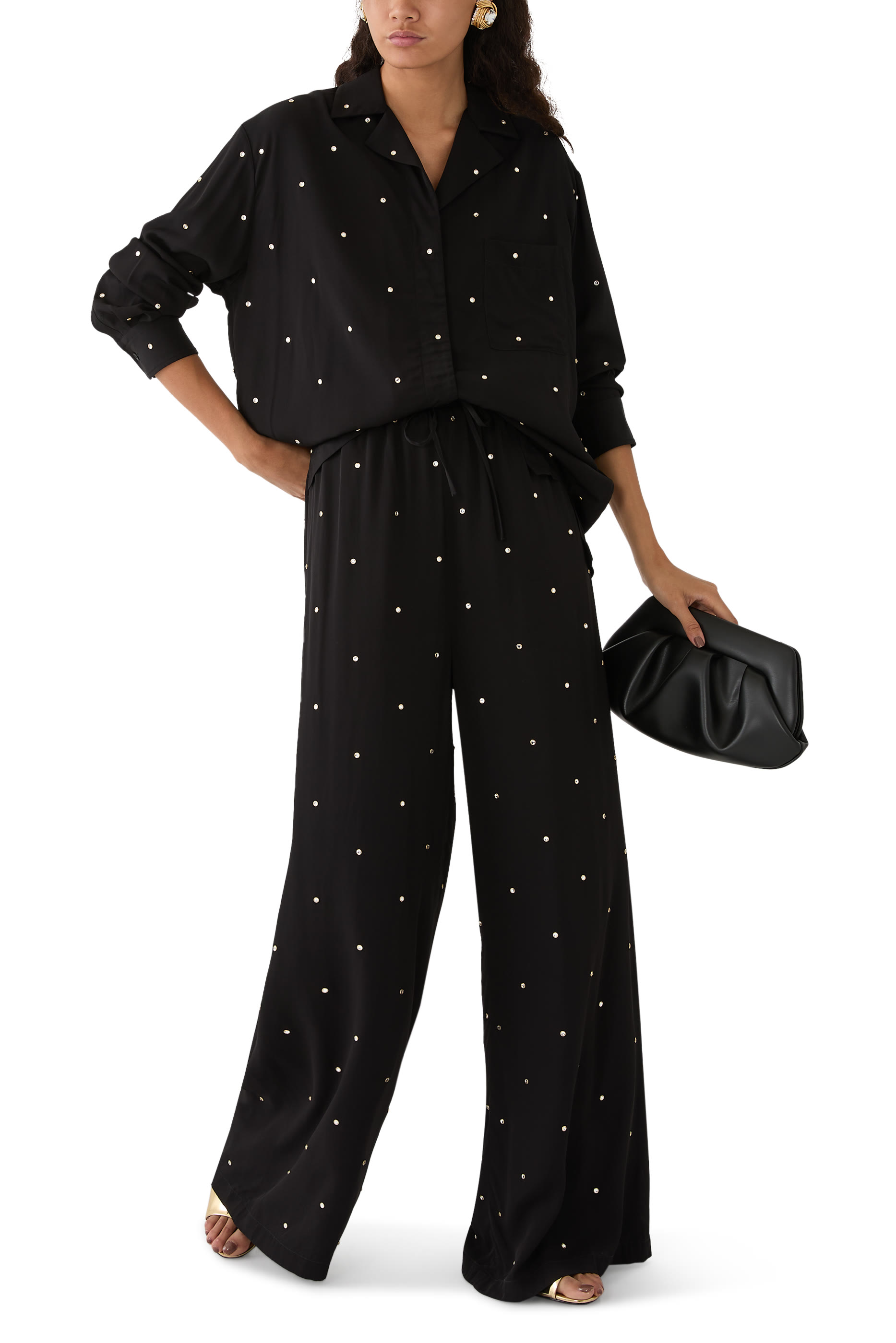 Crystal Embellished Lead-Free Pants 