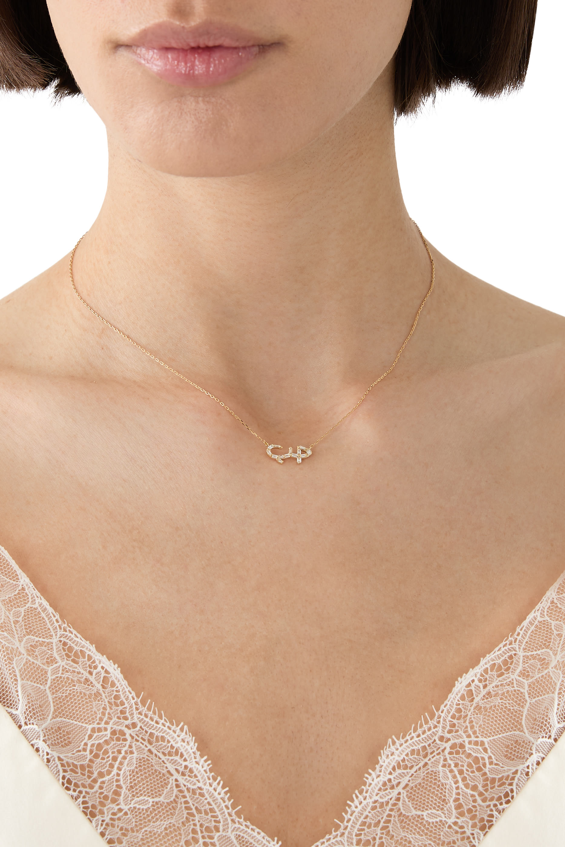 Hobb Love Necklace, 18k Yellow Gold & Diamonds