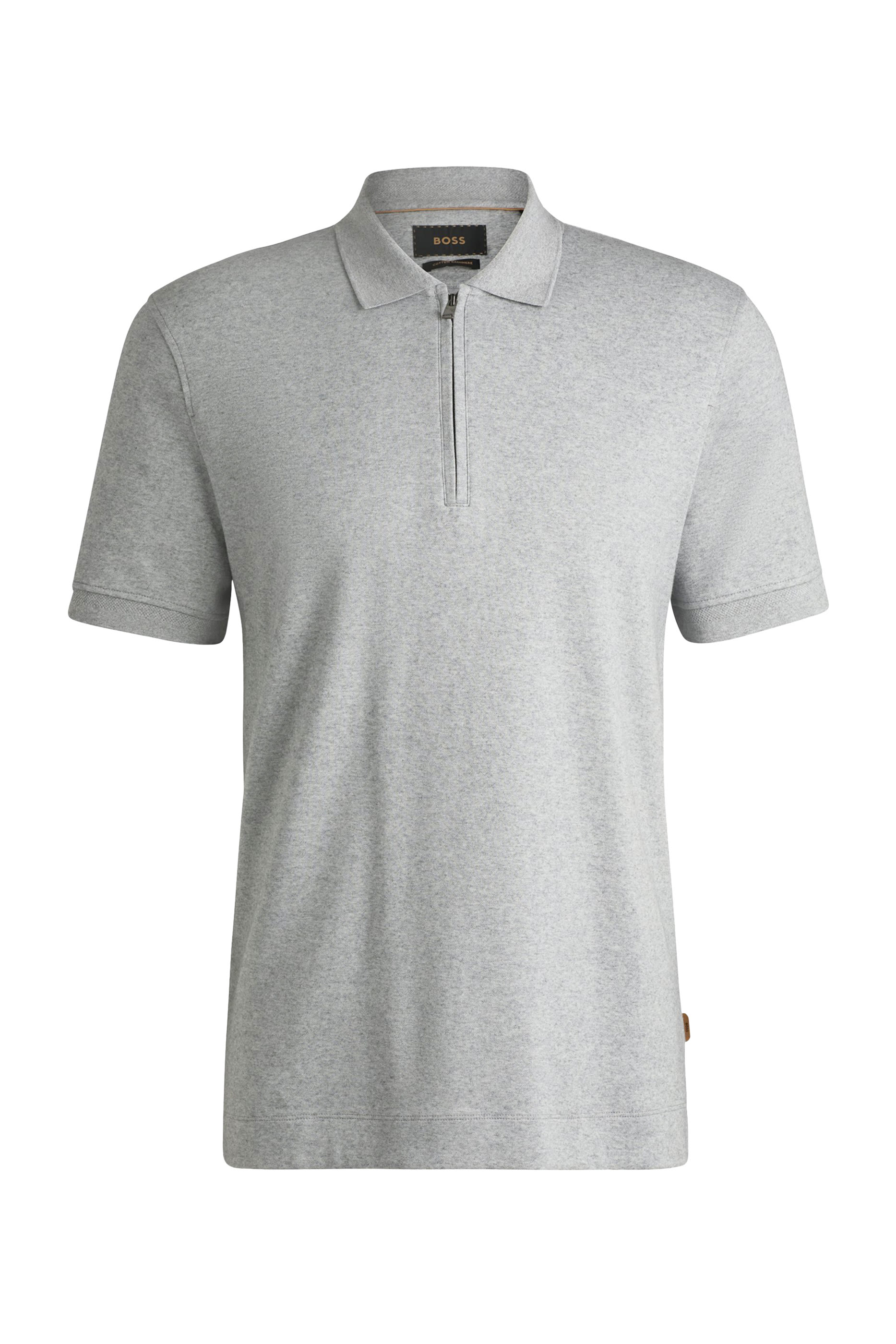 Zip-Neck Polo Shirt in Cotton and Cashmere