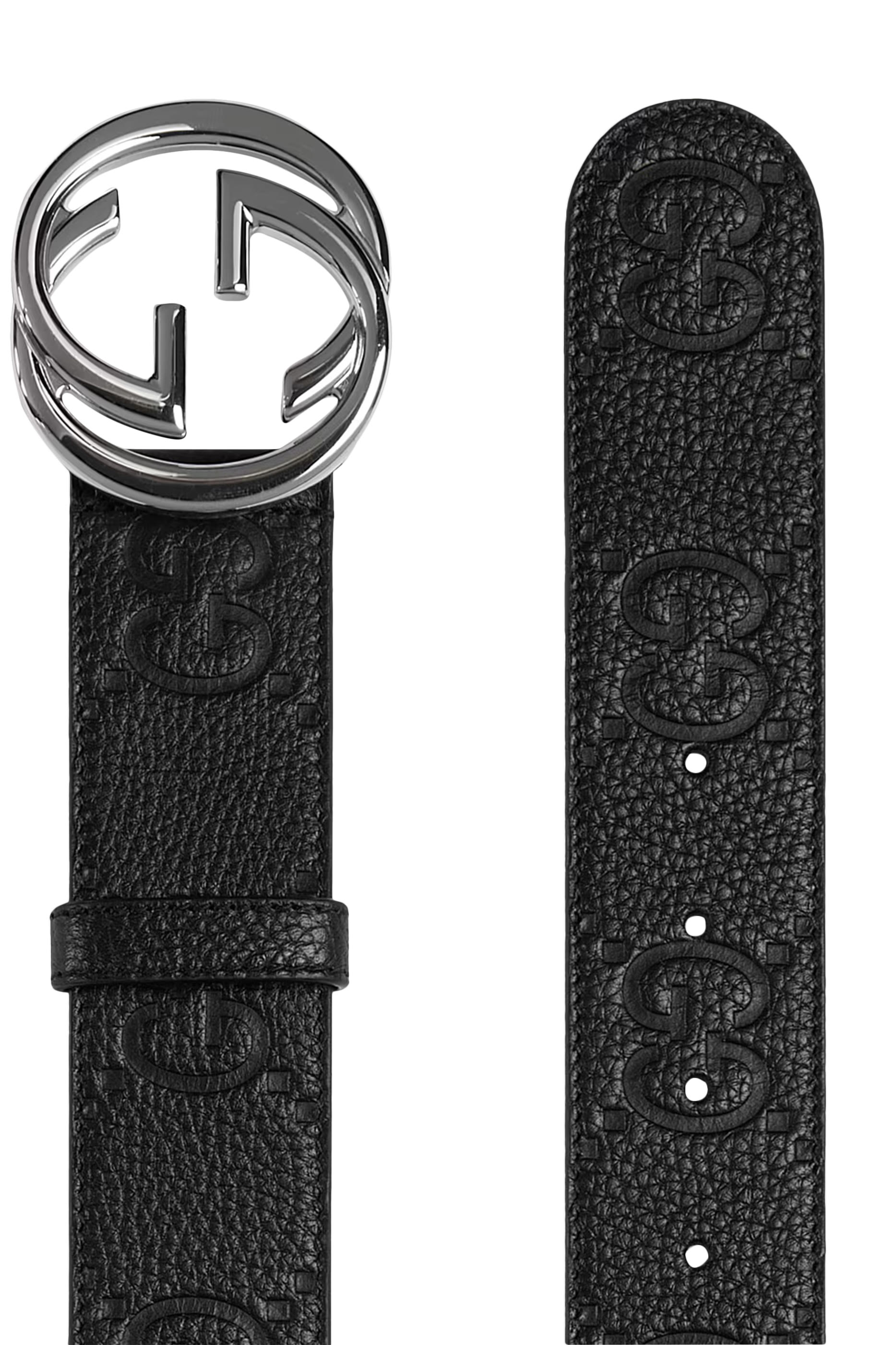 Wide Belt with Interlocking G Buckle