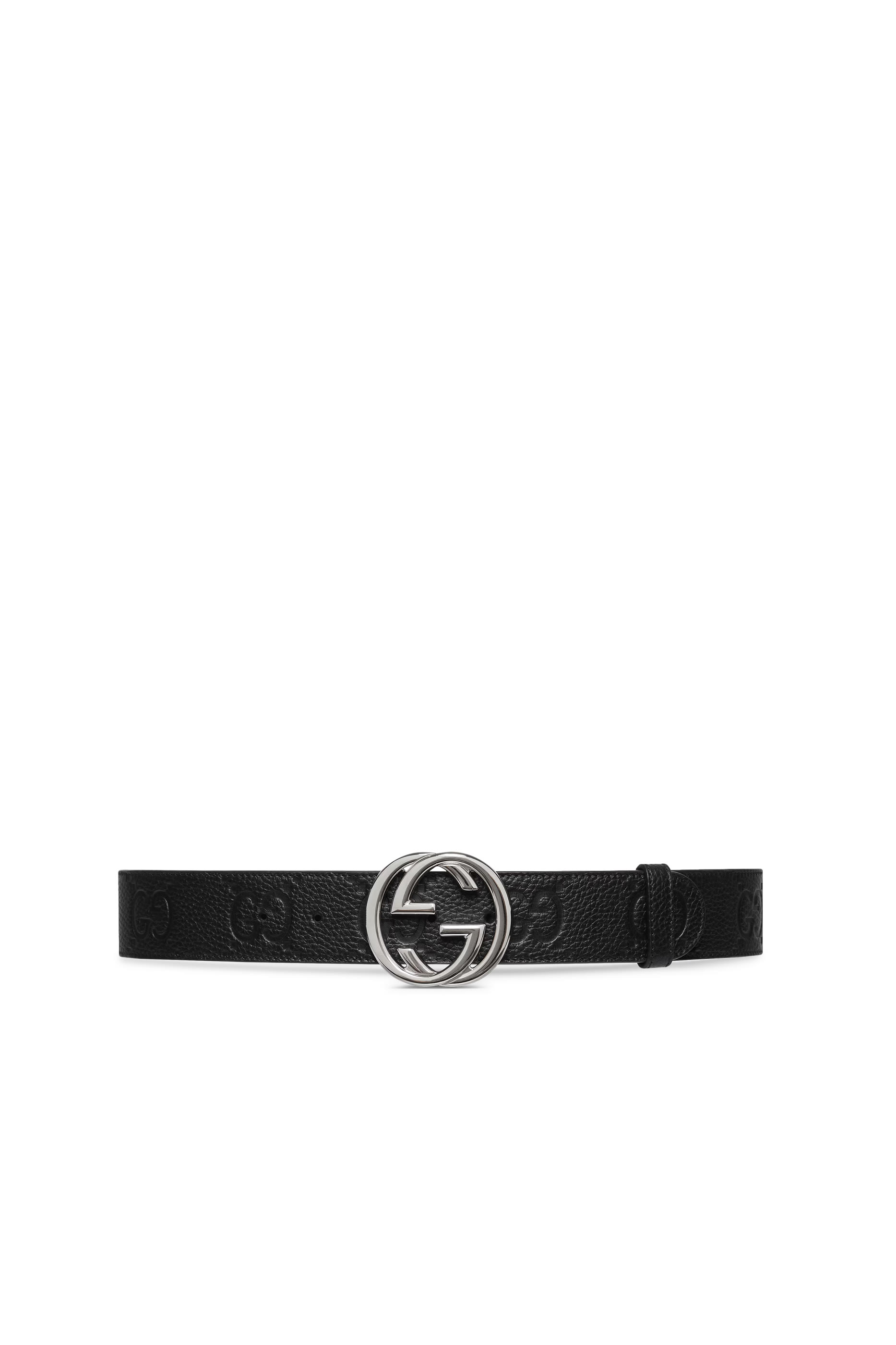 Wide Belt with Interlocking G Buckle