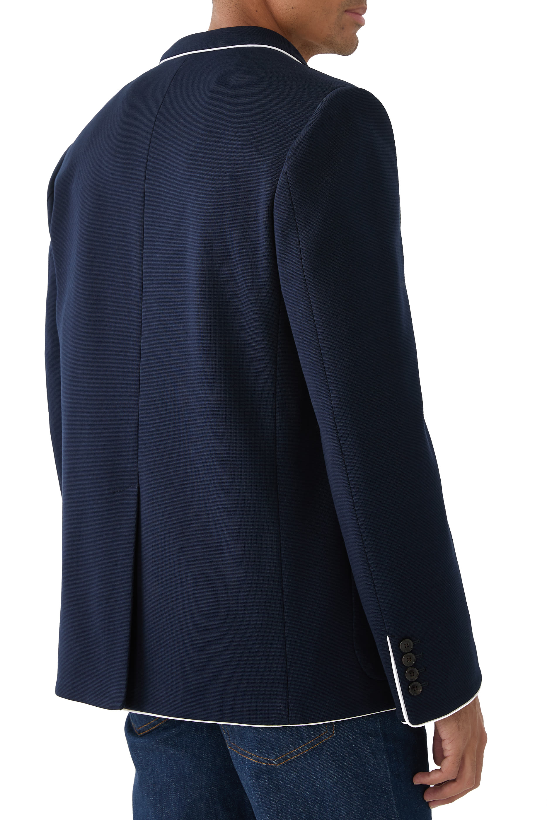  Cotton Jersey Jacket with Embroidery