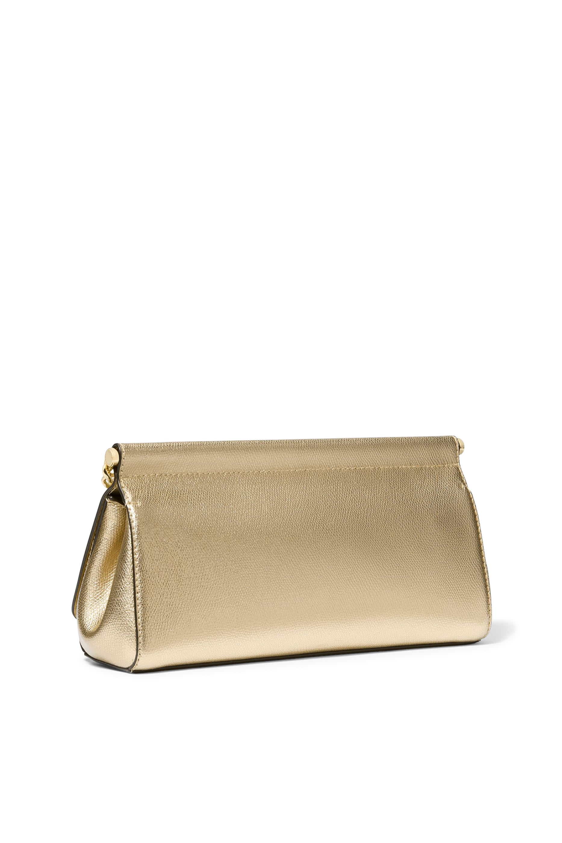 Carmine Medium Metallic Pebbled Leather Pochette