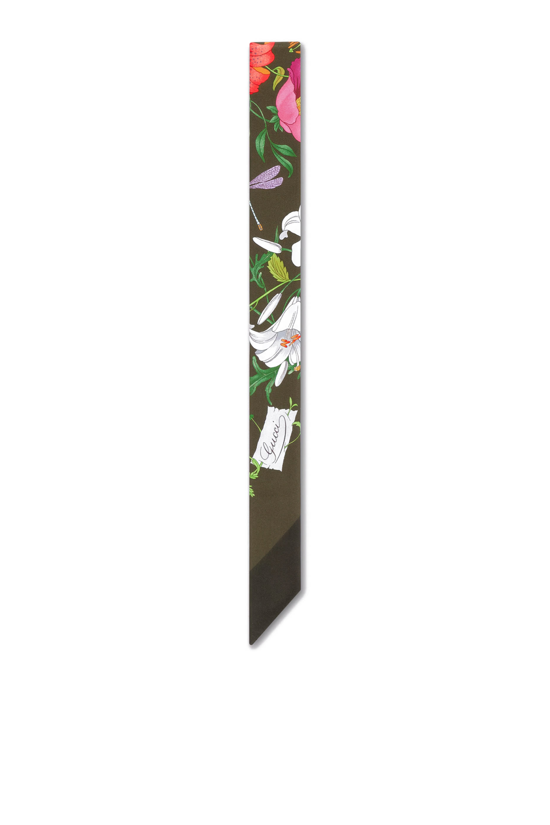 Printed Silk Twill Neck Bow