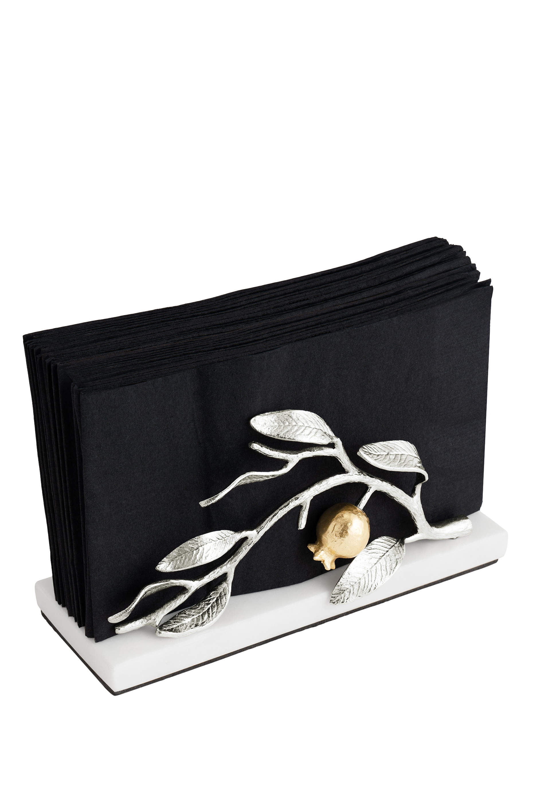 Pomegranate Silver & Gold Vertical Napkin Holder 