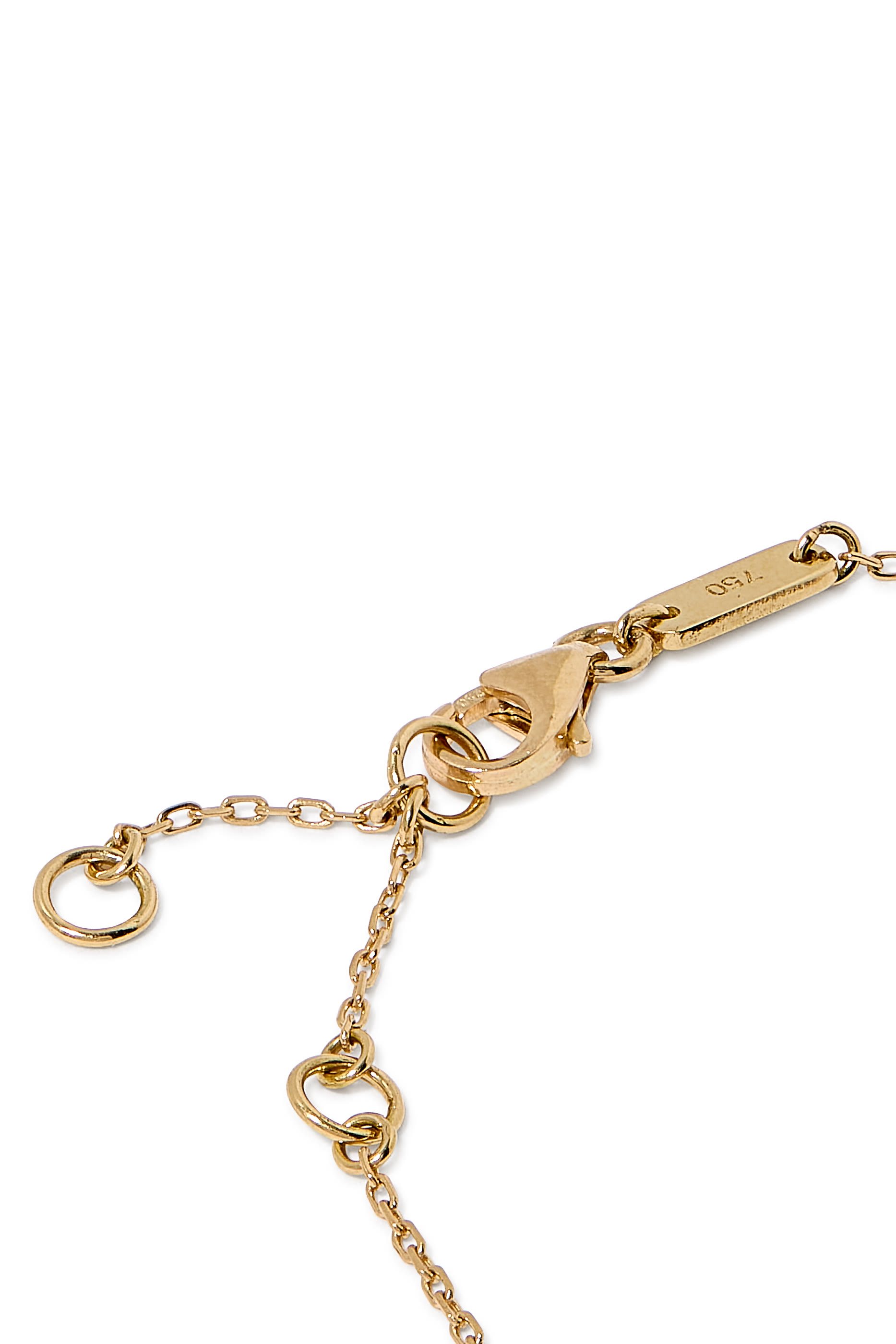 Kids Tiny Bling Butterfly Letter Lam Bracelet, 18k Yellow Gold & Enamel
