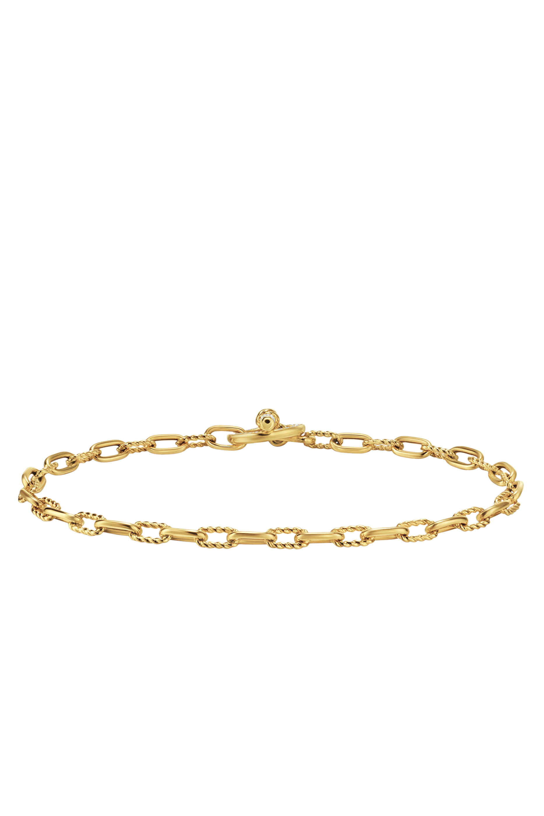 DY Madison® Pavé Toggle Chain Bracelet, 18k Yellow Gold & Diamonds