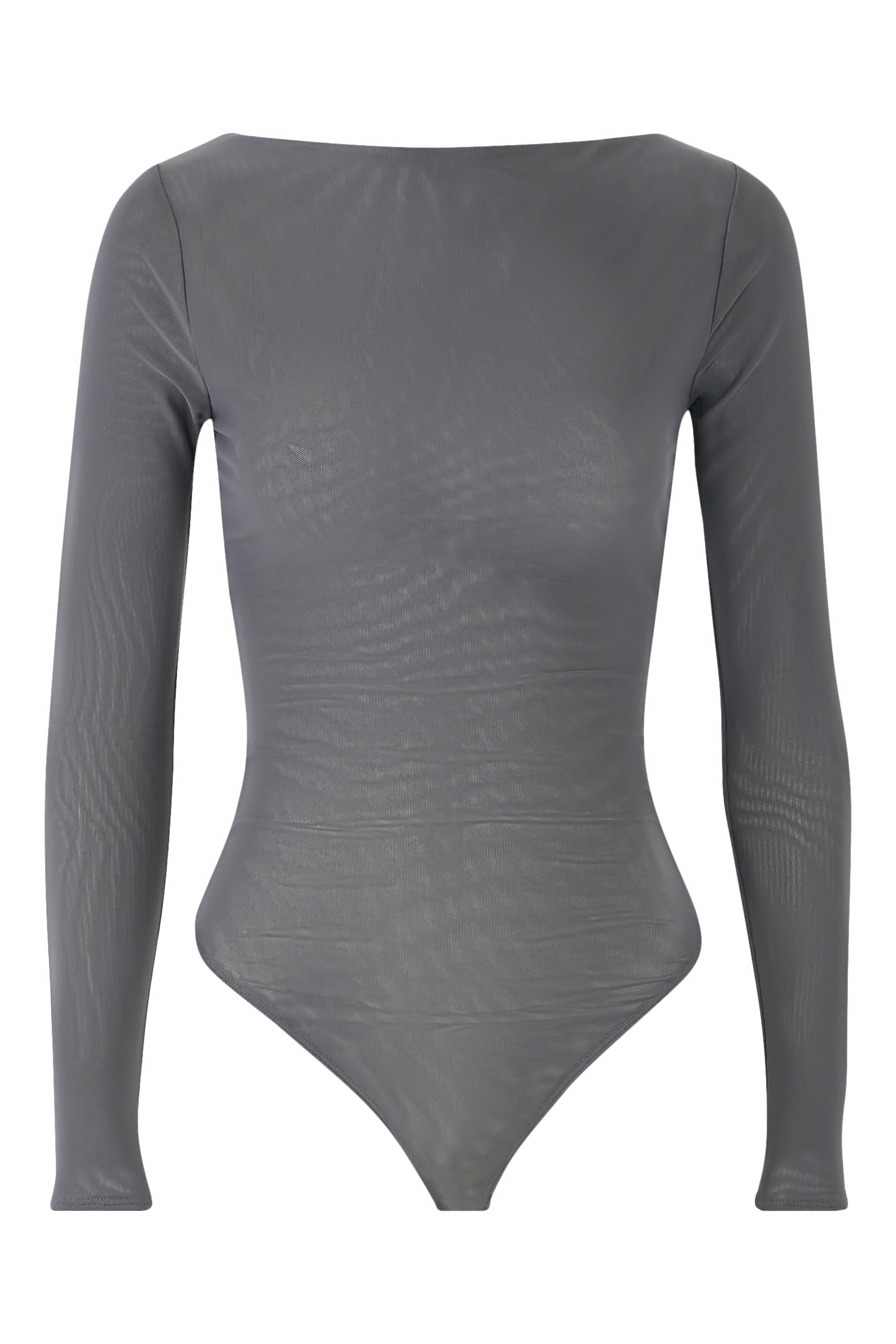 Mesh Boat Neck Bodysuit