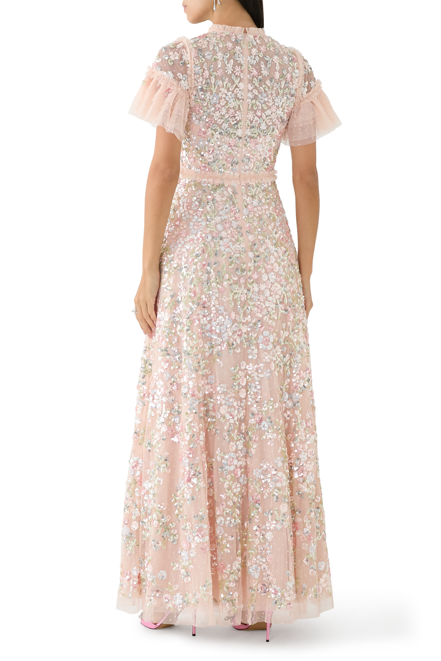 Dream Garland Gloss Round Neck Gown