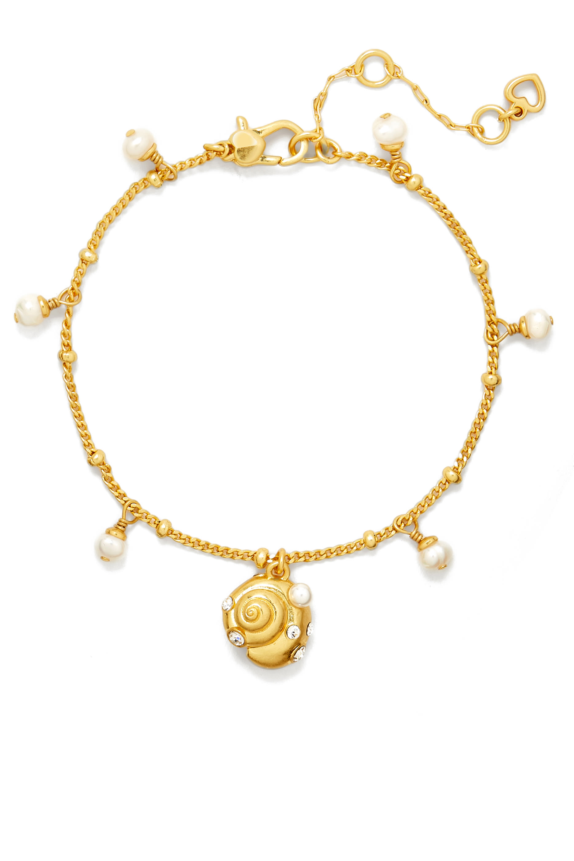 Beachside Bracelet, Plated Metal, Cubic Zirconia & Freshwater Pearl