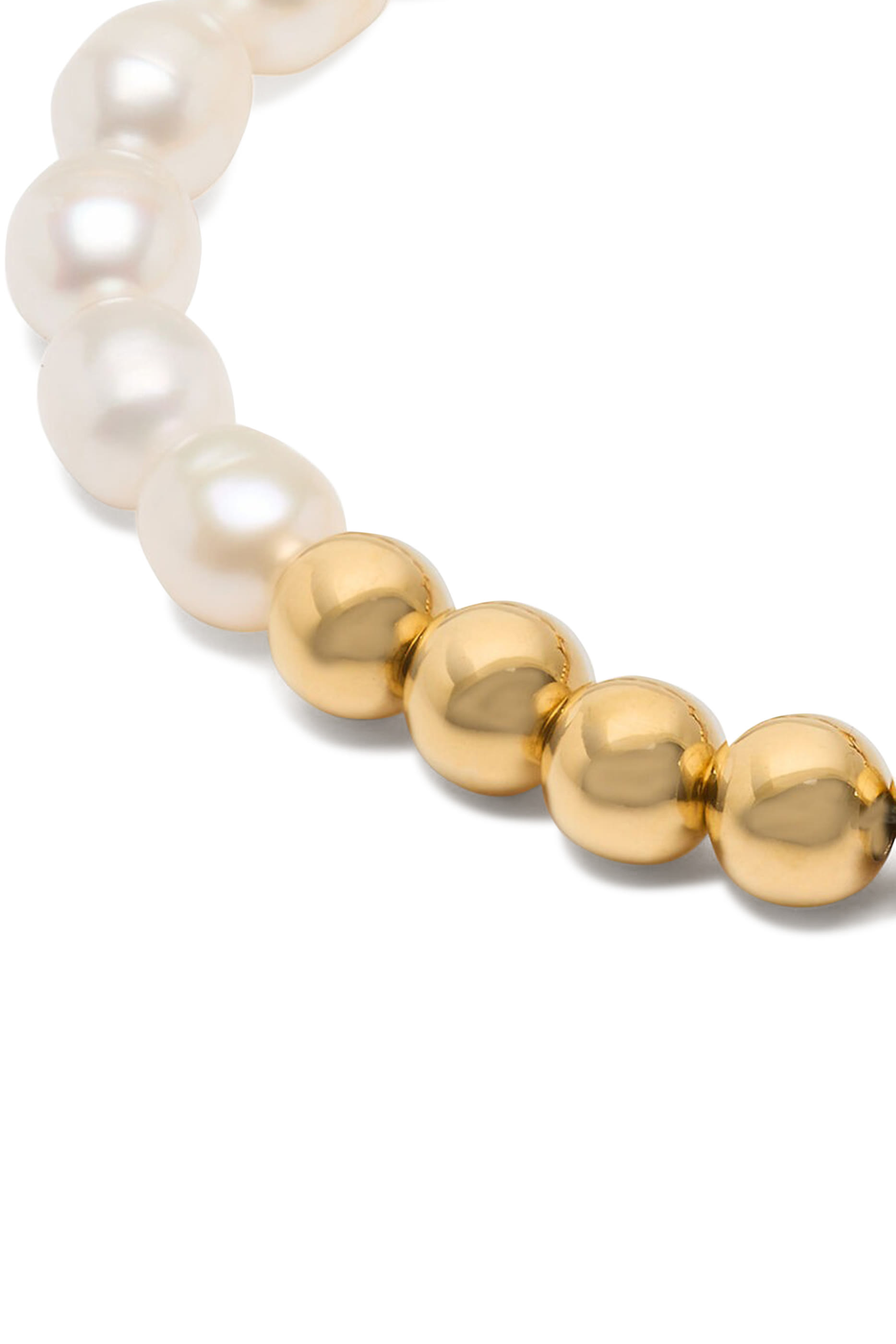 Ropes and Knots Toggle Bracelet, Plated Metal & Freshwater Pearl, Cubic Zirconia