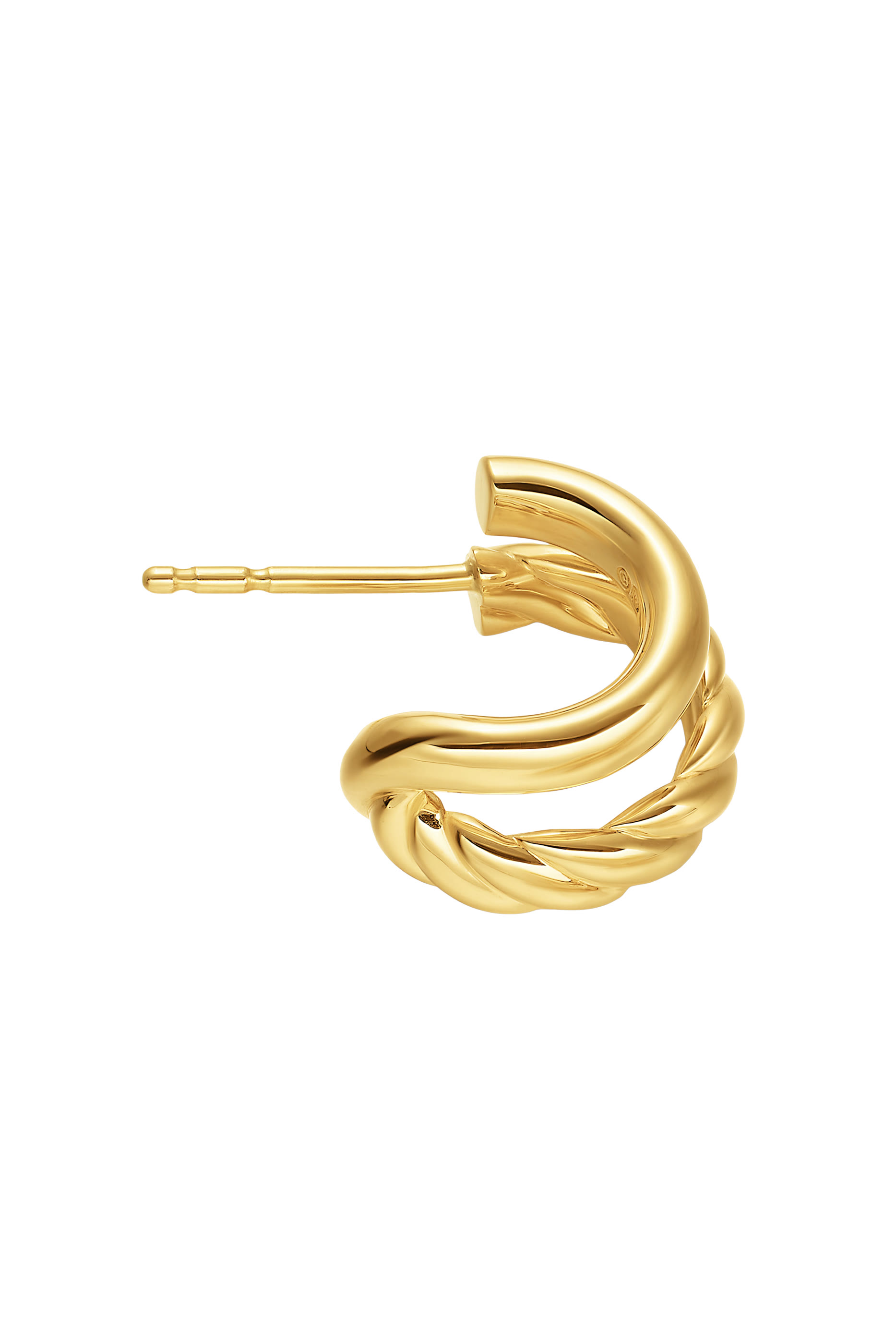DY Mercer® Double Hoop Huggie Earrings, 18K Yellow Gold