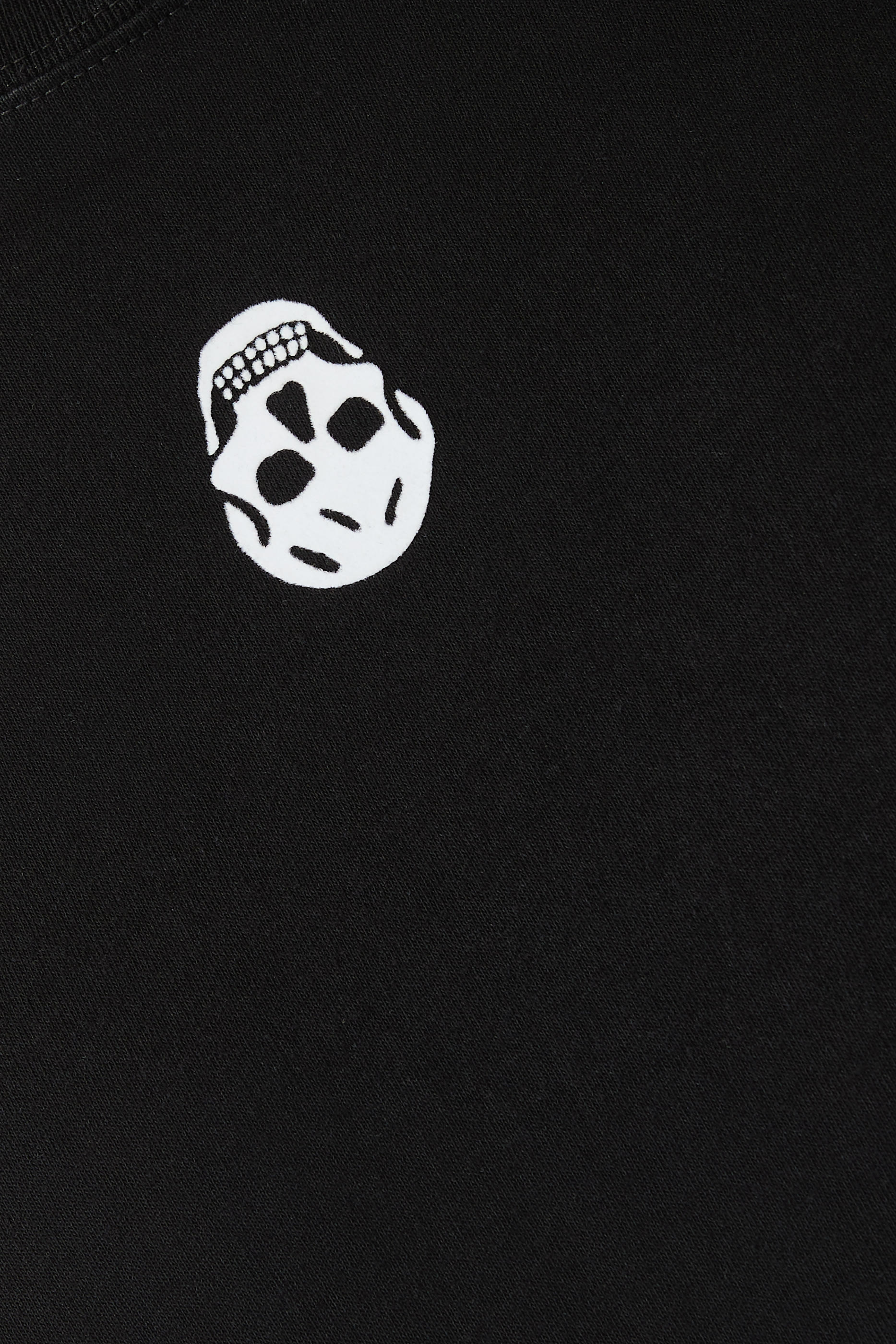 Skull-Flocked T-Shirt