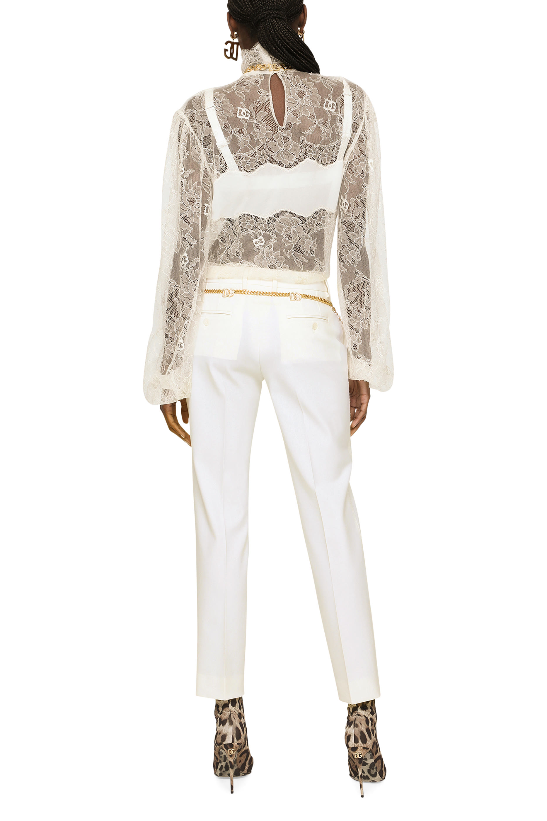 Low-Rise Wool Pants