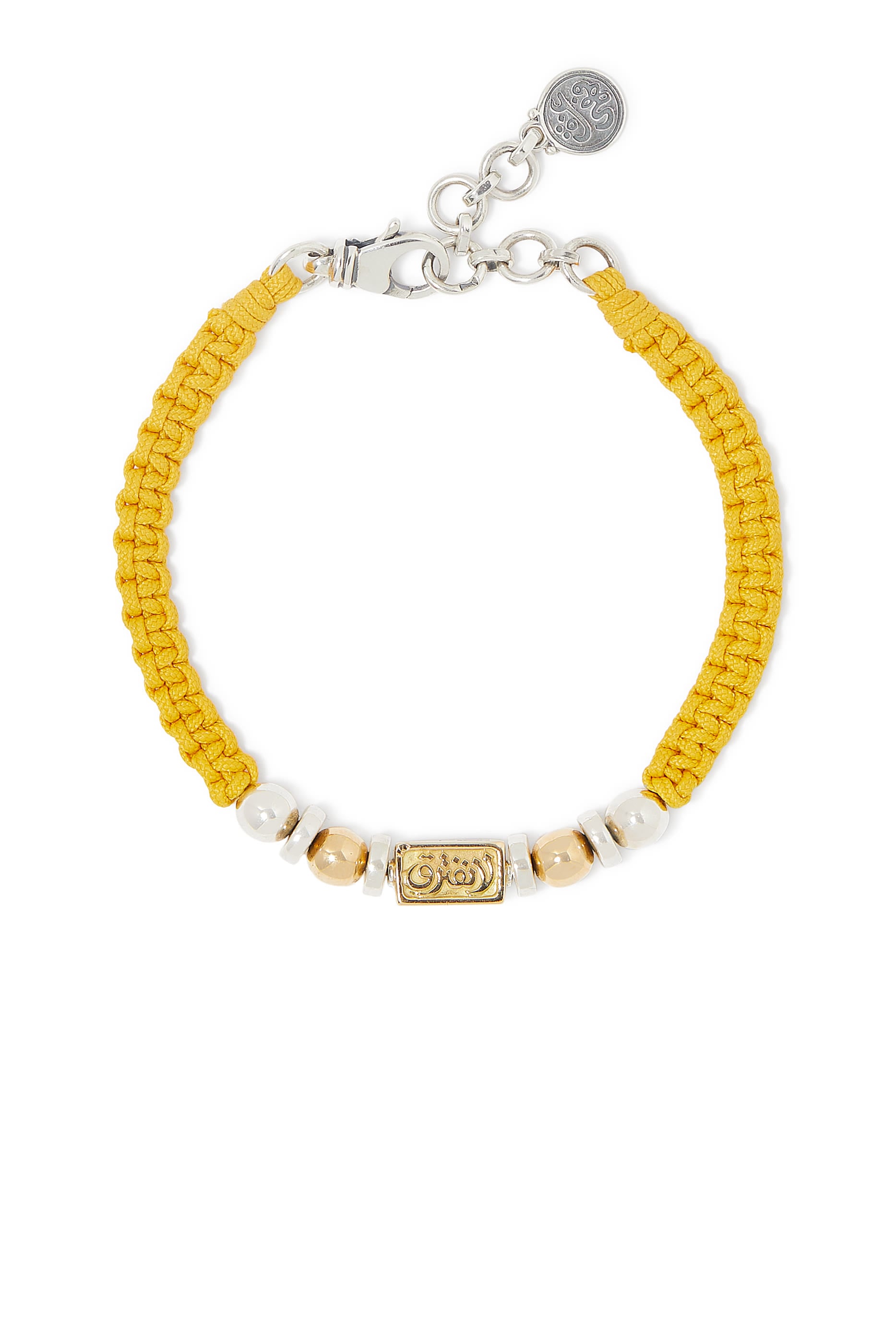  Never Apart Braided Bracelet, 18K Yellow Gold with Sterling Silver & Fabric