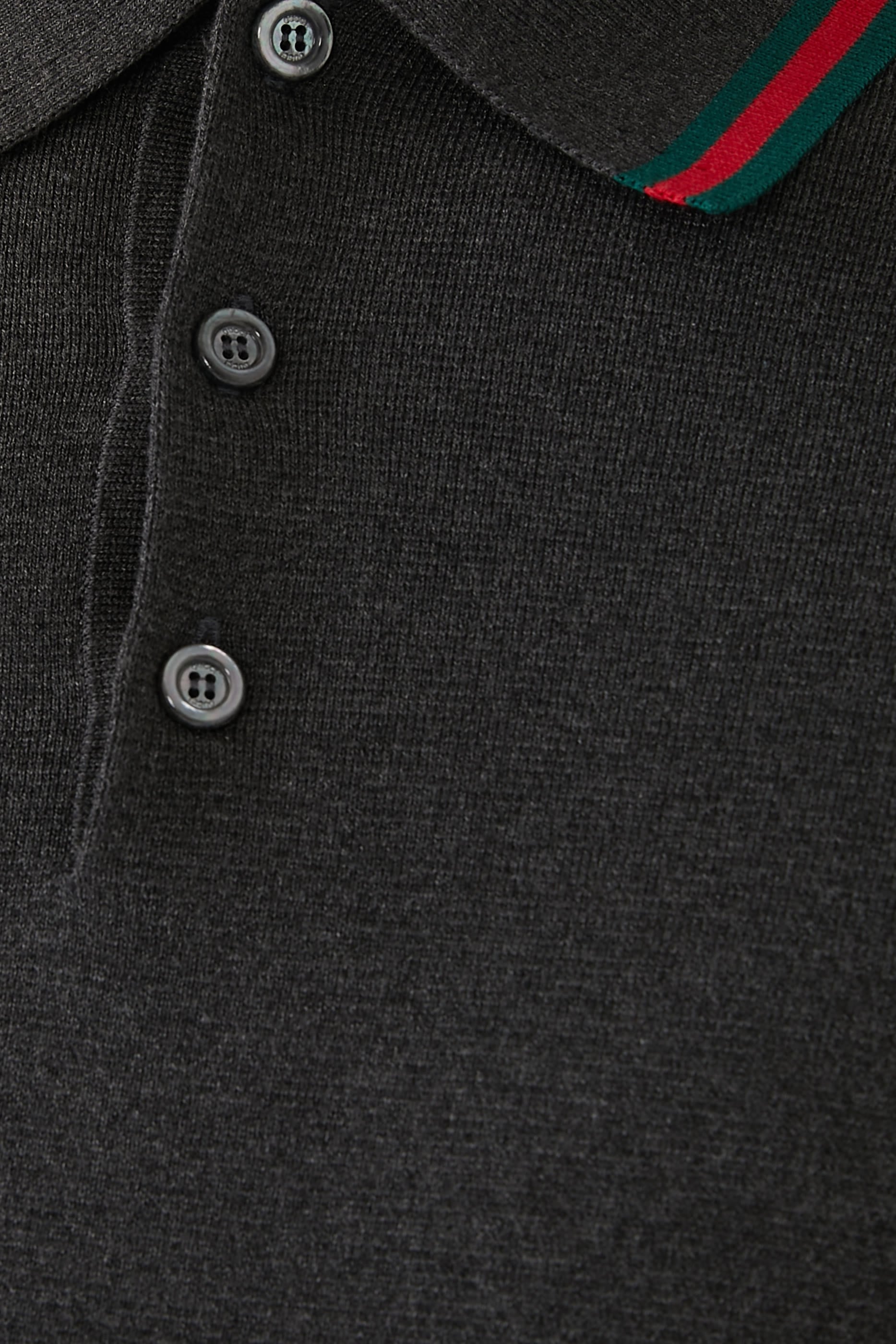 Silk Cotton Polo Shirt with Web