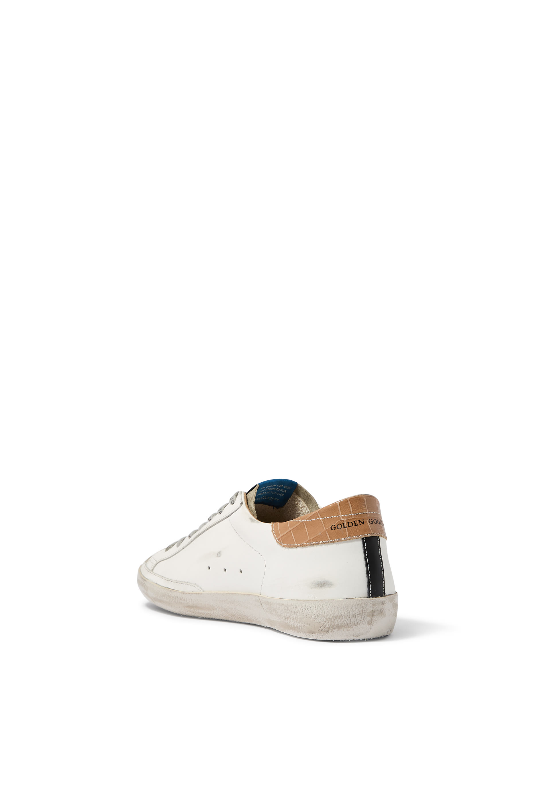 Super-Star Sneakers with Croc Leather Heel Tab