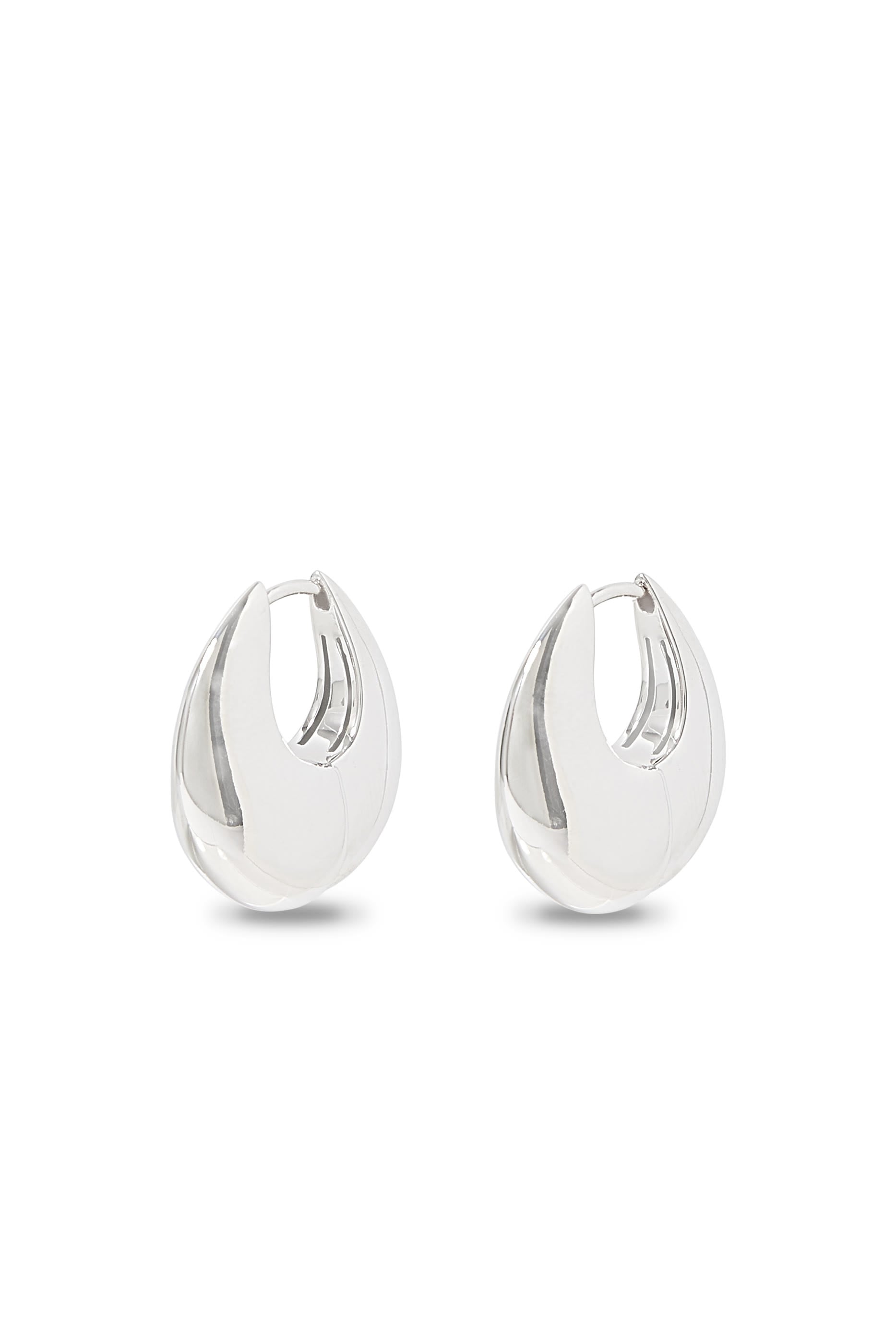 Sculptural Pebble Small Hoop Earrings